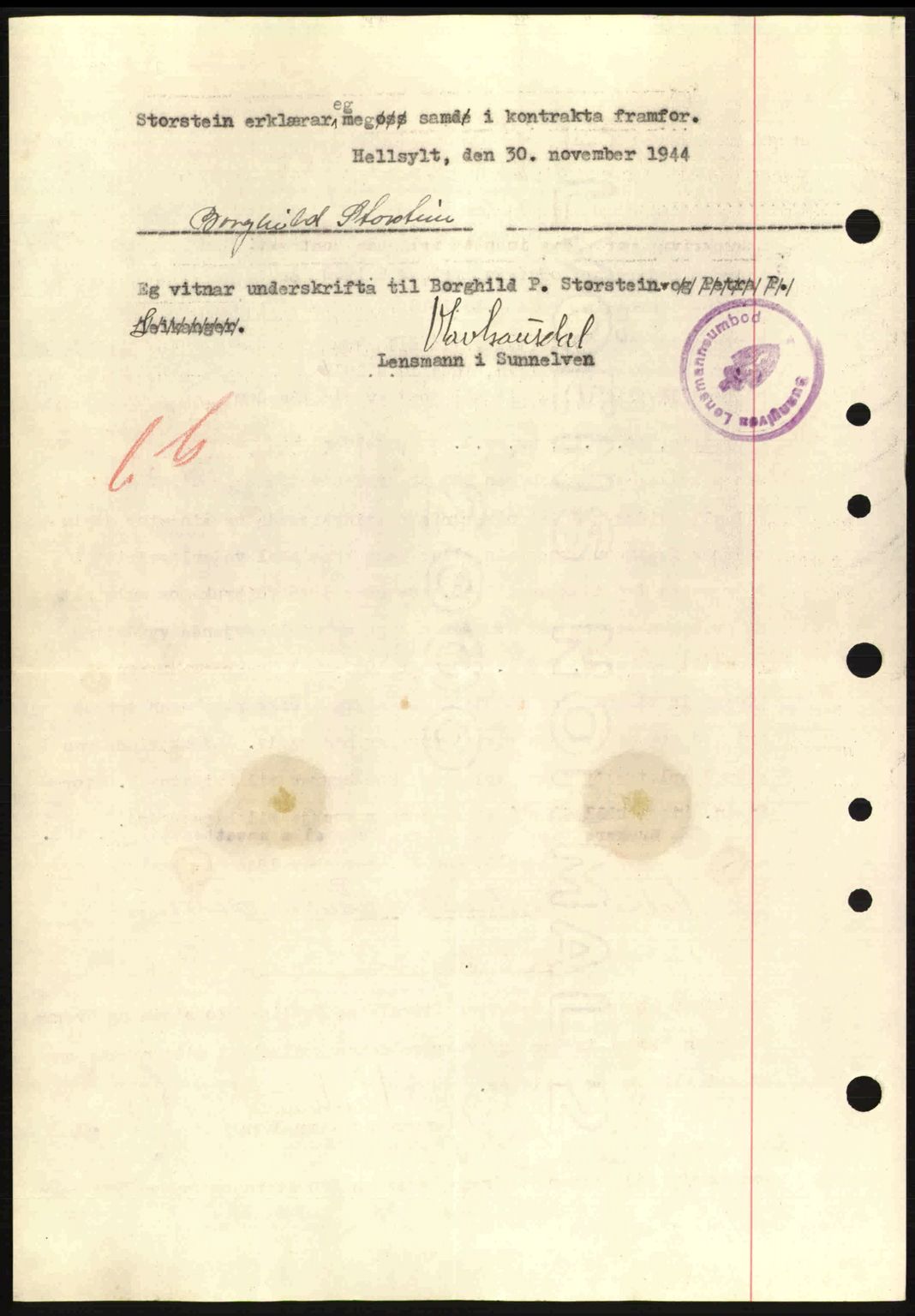 Nordre Sunnmøre sorenskriveri, AV/SAT-A-0006/1/2/2C/2Ca: Pantebok nr. A19, 1944-1945, Dagboknr: 11/1945