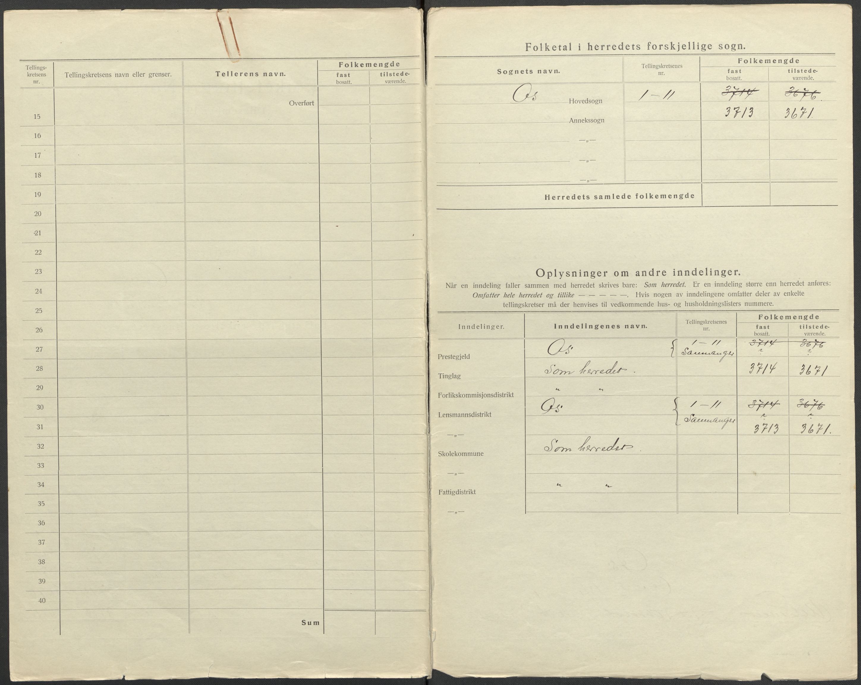 SAB, Folketelling 1920 for 1243 Os herred, 1920, s. 3