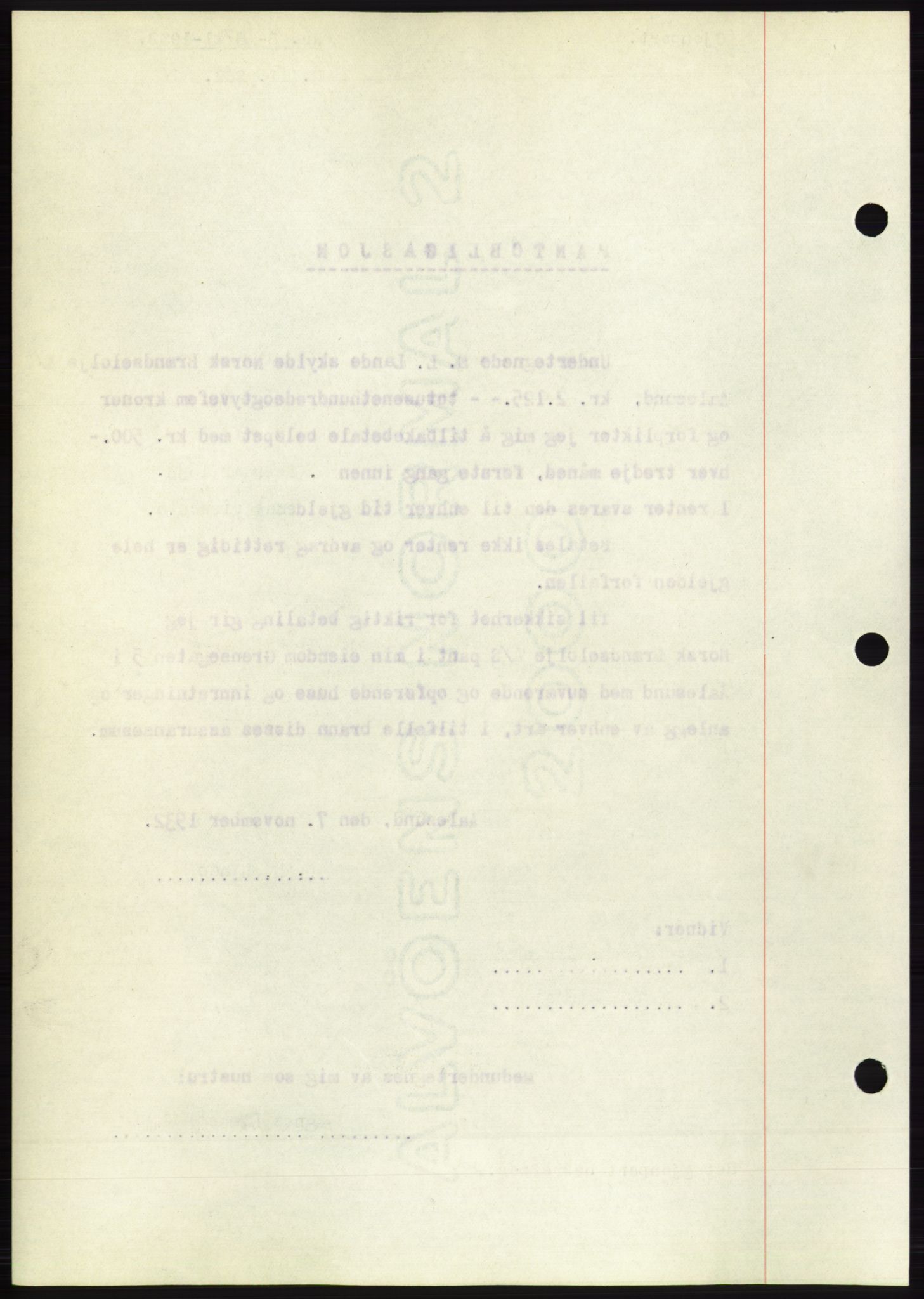 Ålesund byfogd, AV/SAT-A-4384: Pantebok nr. 30, 1932-1933, Tingl.dato: 08.11.1932