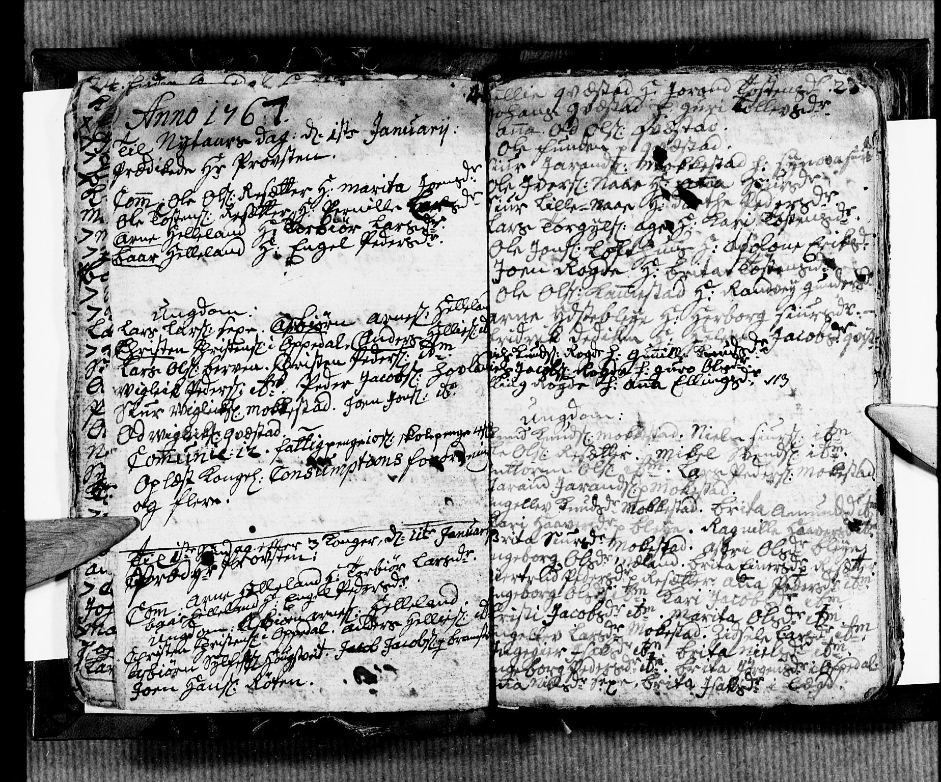 Ullensvang sokneprestembete, SAB/A-78701/H/Hab: Klokkerbok nr. B 2, 1766-1768, s. 26-27