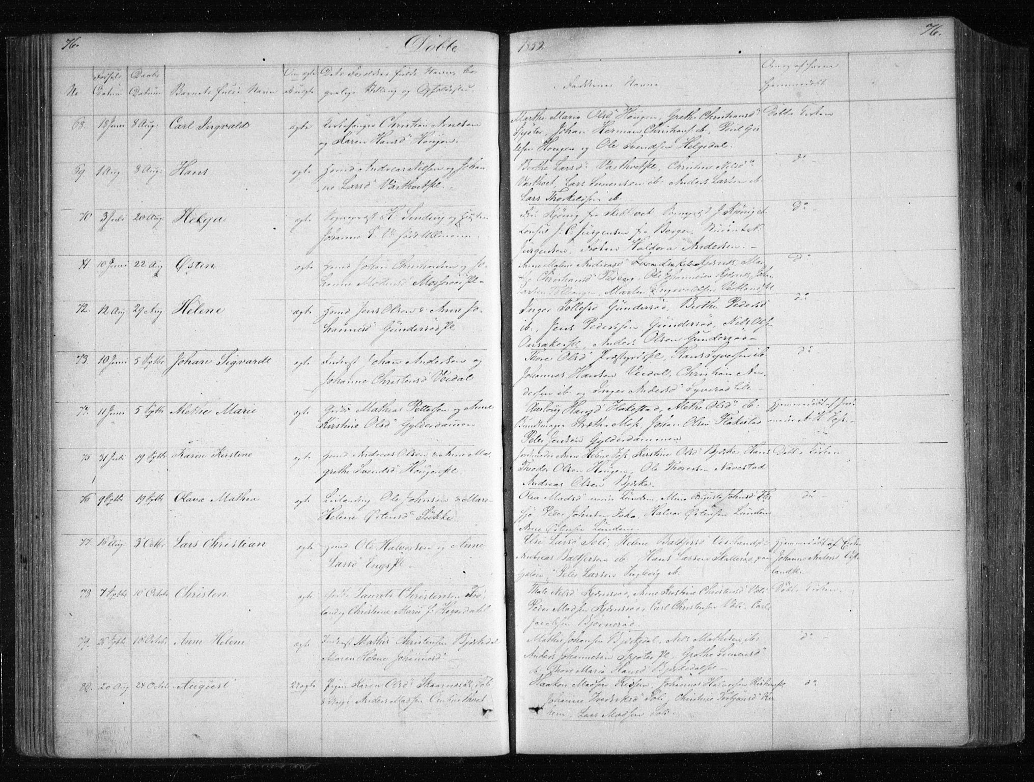 Våler prestekontor Kirkebøker, AV/SAO-A-11083/F/Fa/L0006: Ministerialbok nr. I 6, 1840-1861, s. 76