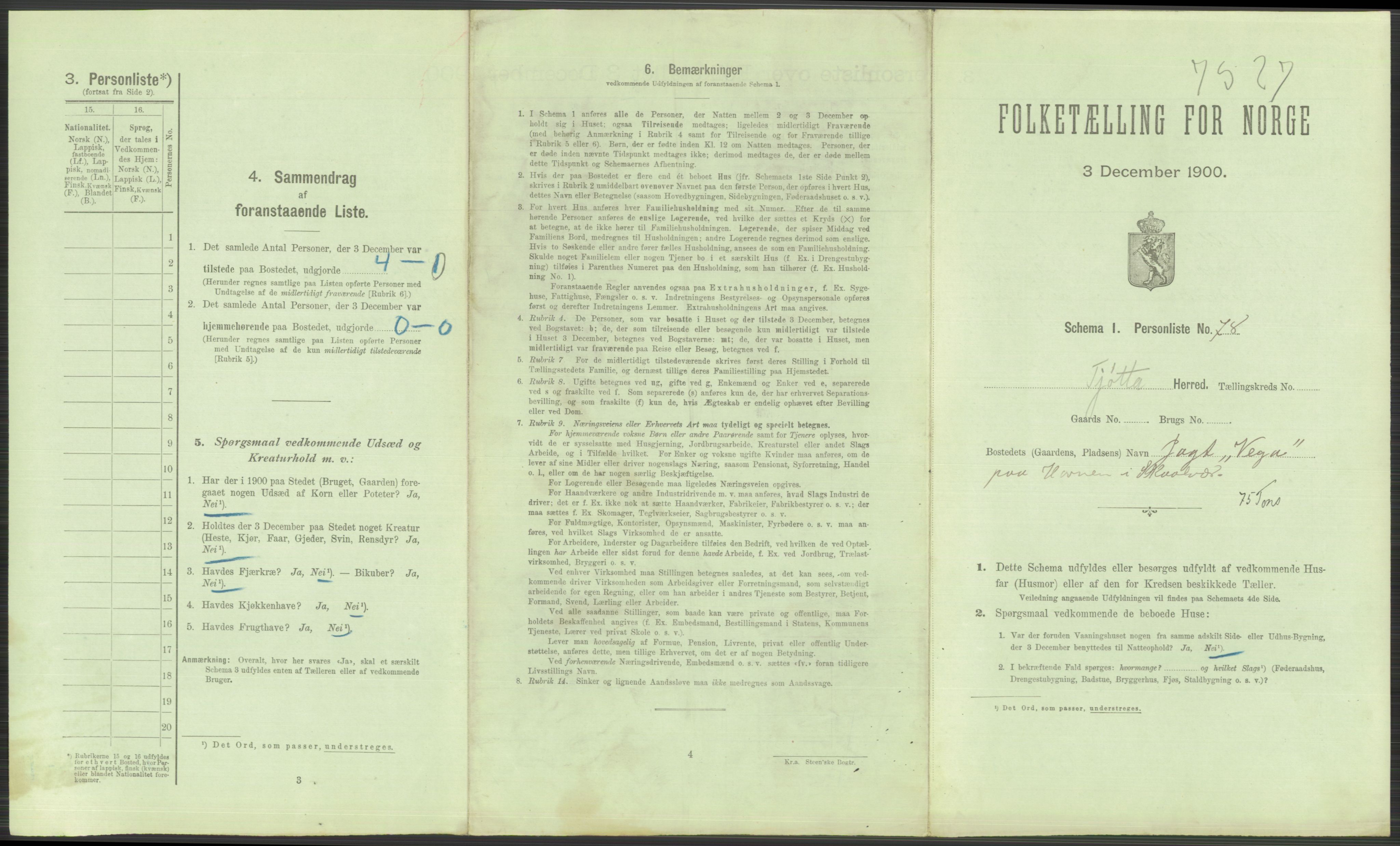 RA, Folketelling 1900 - skipslister med personlister for skip i norske havner, utenlandske havner og til havs, 1900, s. 3421