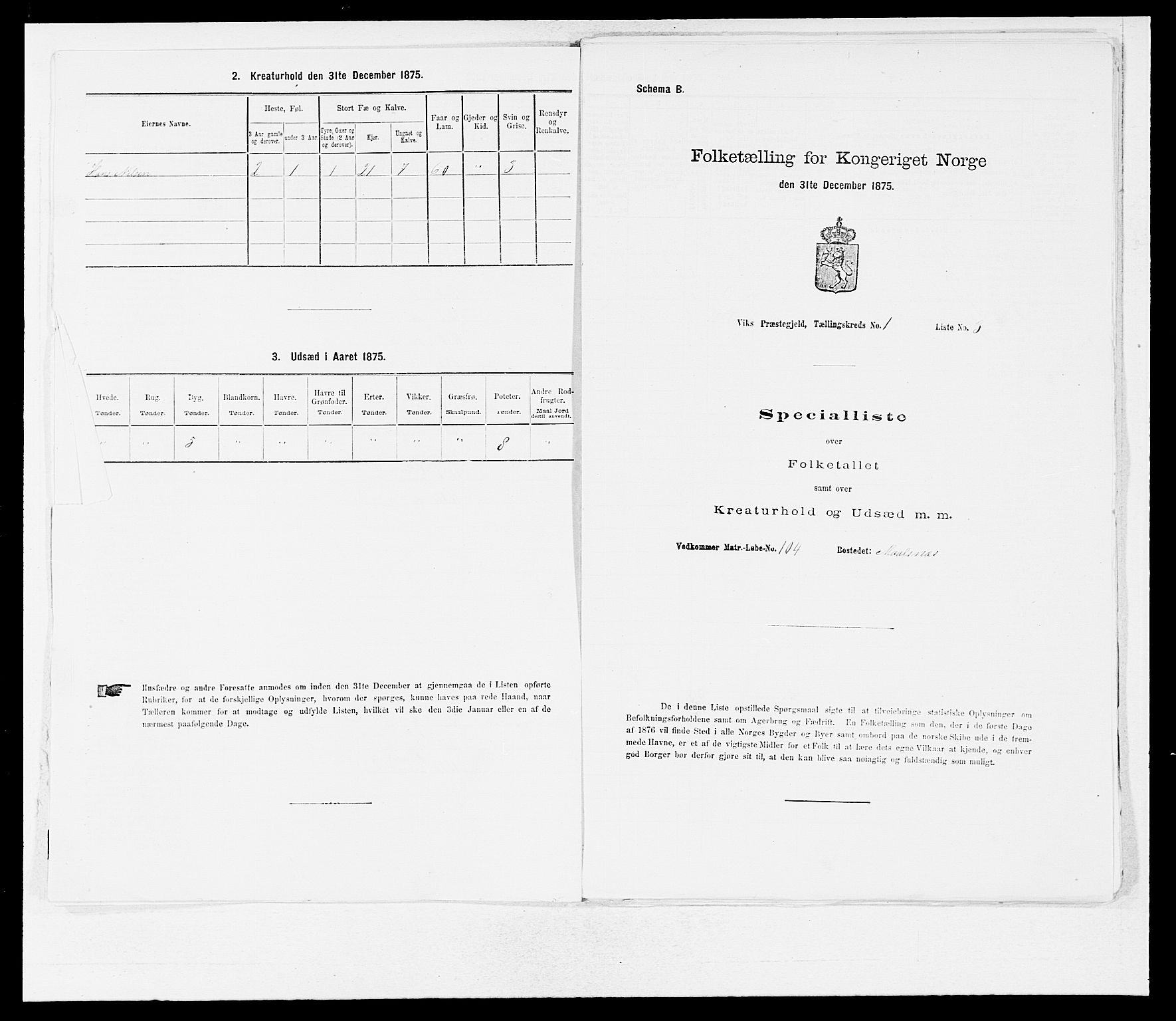 SAB, Folketelling 1875 for 1417P Vik prestegjeld, 1875, s. 26