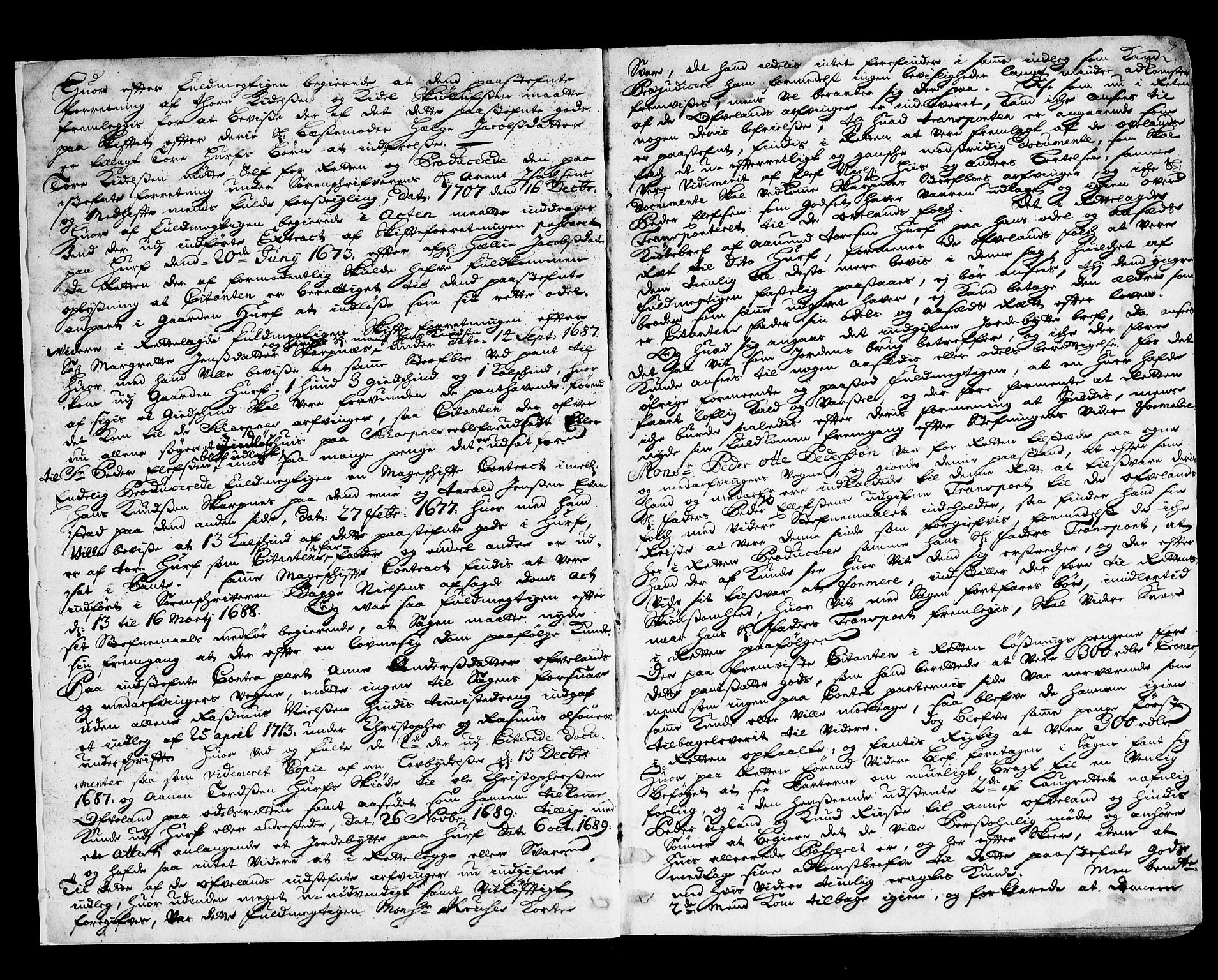 Nedenes sorenskriveri før 1824, SAK/1221-0007/F/Fa/L0016: Tingbok med register nr 11, 1713-1715, s. 1b-2a
