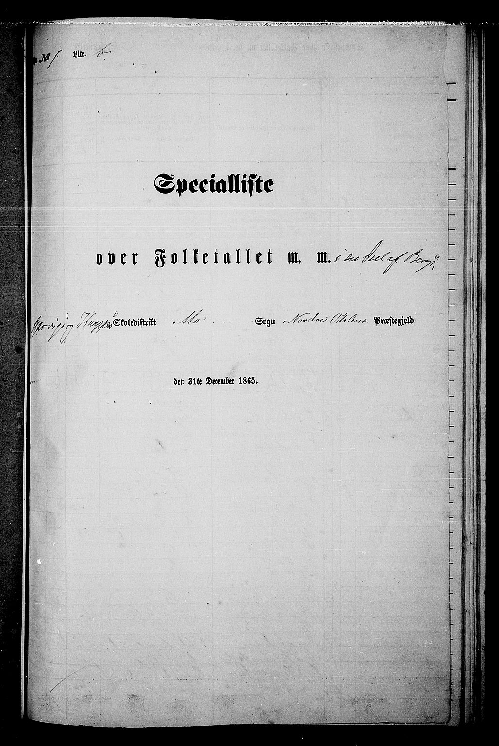 RA, Folketelling 1865 for 0418P Nord-Odal prestegjeld, 1865, s. 142