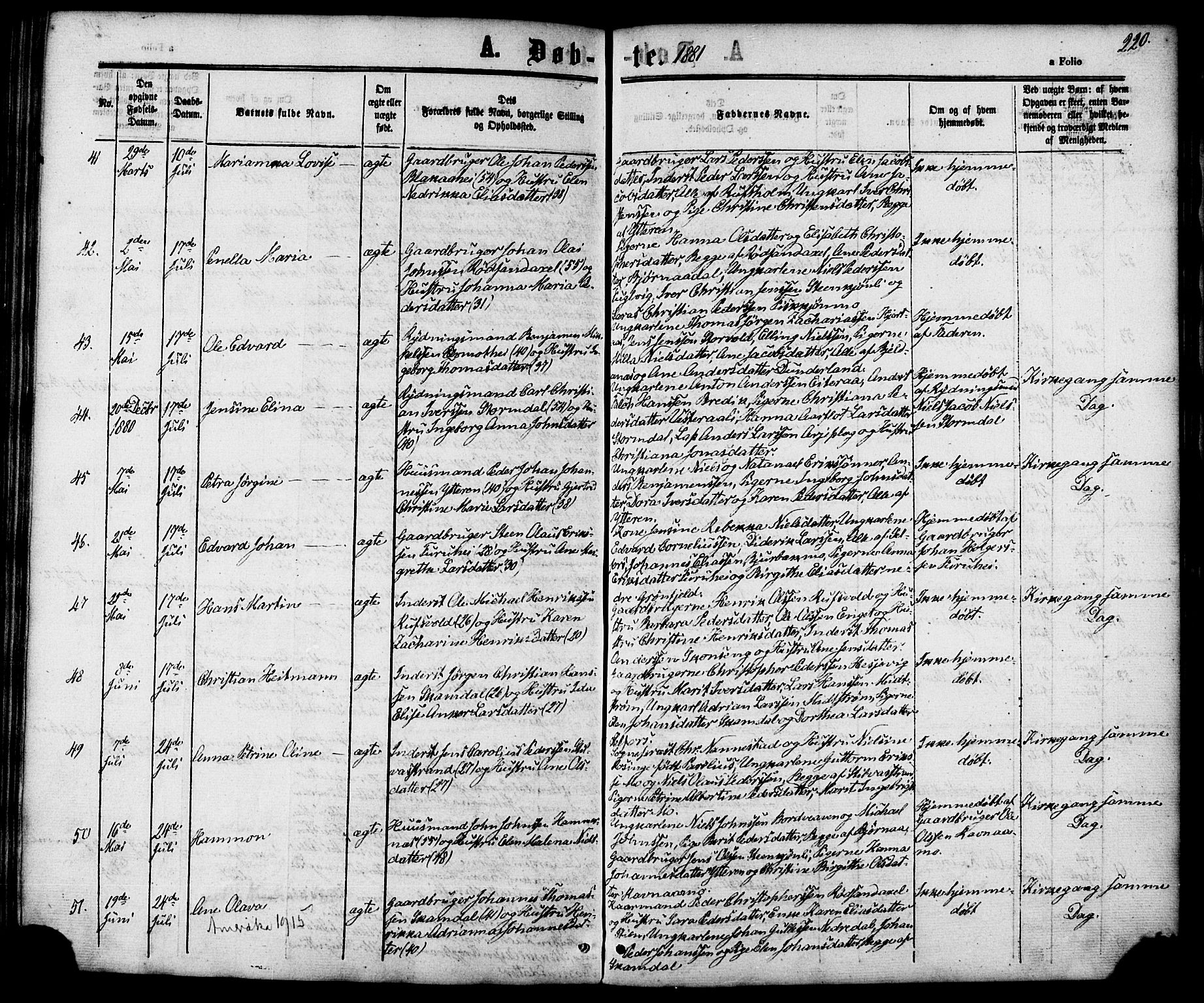 Ministerialprotokoller, klokkerbøker og fødselsregistre - Nordland, AV/SAT-A-1459/827/L0393: Ministerialbok nr. 827A05, 1863-1883, s. 220