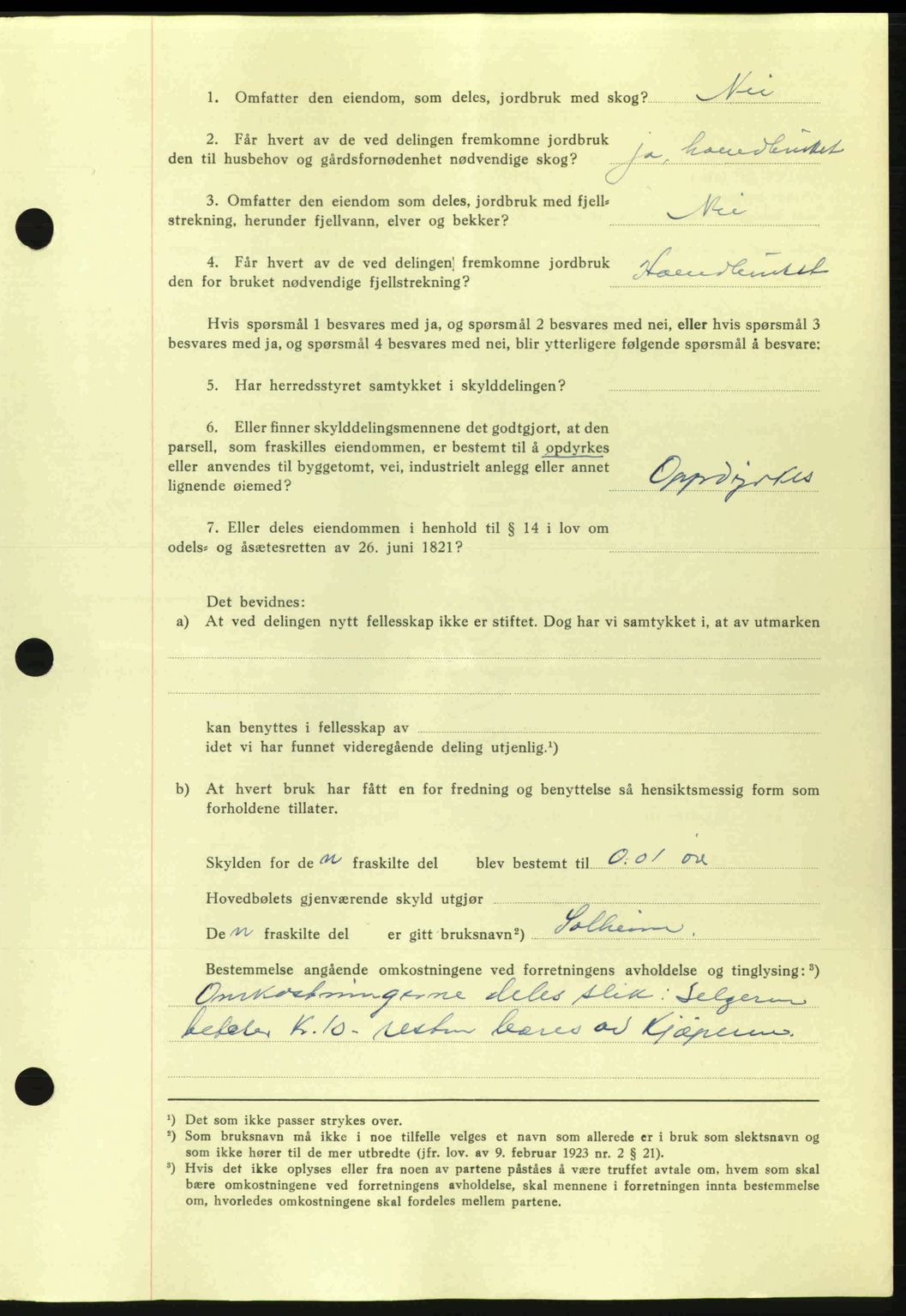 Romsdal sorenskriveri, AV/SAT-A-4149/1/2/2C: Pantebok nr. A15, 1943-1944, Dagboknr: 2349/1943