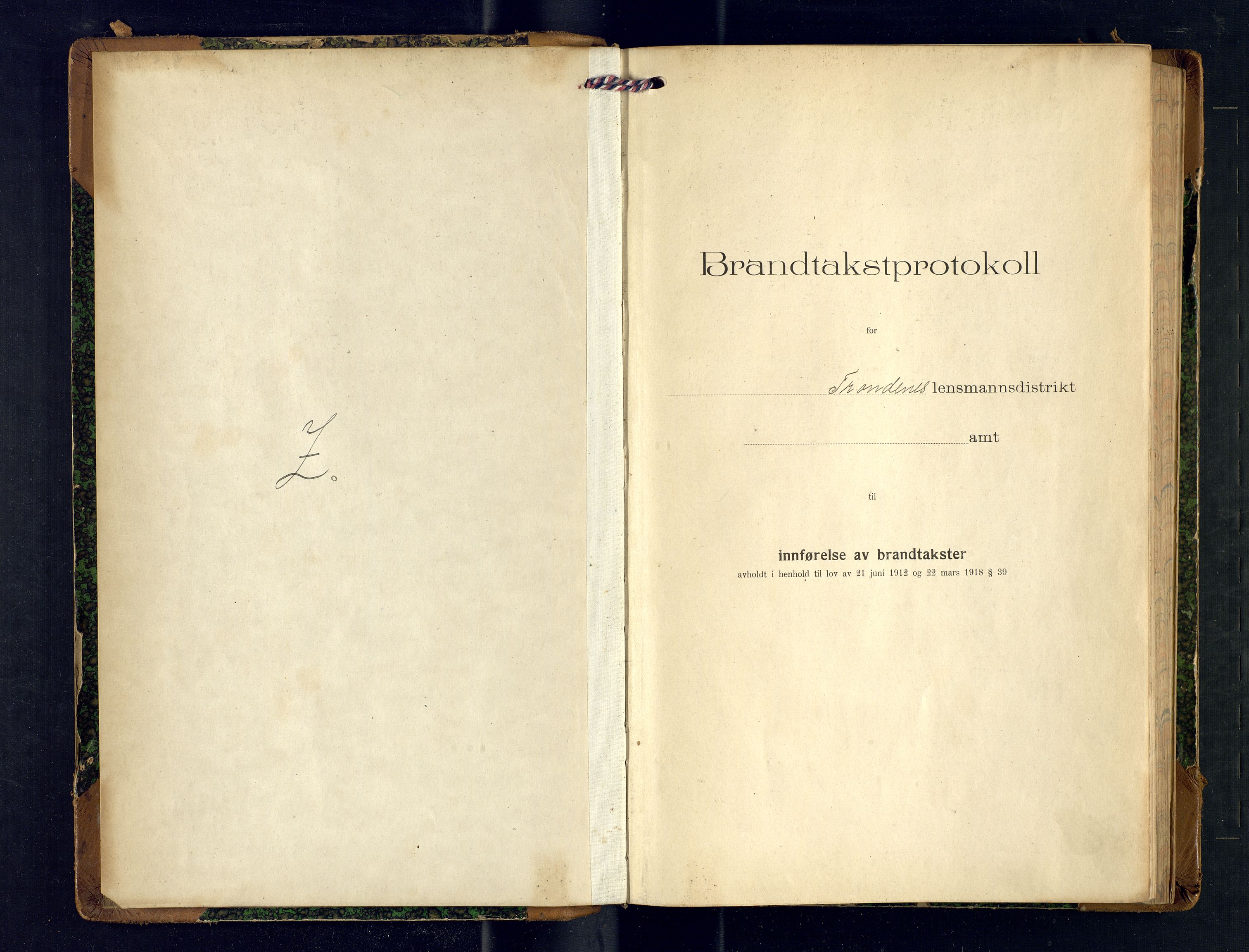 Harstad lensmannskontor, AV/SATØ-SATØ-10/F/Fr/Fra/L0611: Branntakstprotokoll (S). Merket Z. Med register, 1921-1925