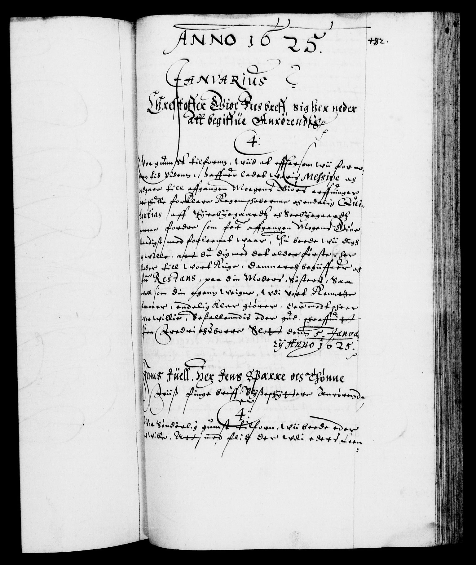Danske Kanselli 1572-1799, AV/RA-EA-3023/F/Fc/Fca/Fcab/L0004: Norske tegnelser (mikrofilm), 1617-1627, s. 482a