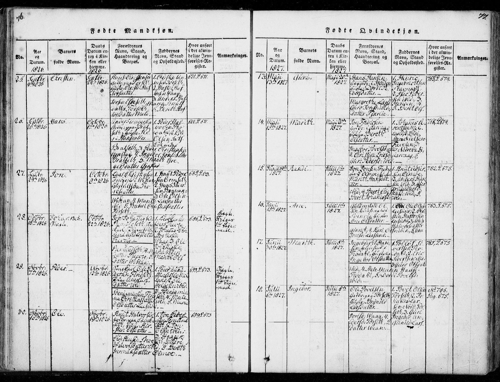 Ministerialprotokoller, klokkerbøker og fødselsregistre - Møre og Romsdal, AV/SAT-A-1454/578/L0903: Ministerialbok nr. 578A02, 1819-1838, s. 76-77