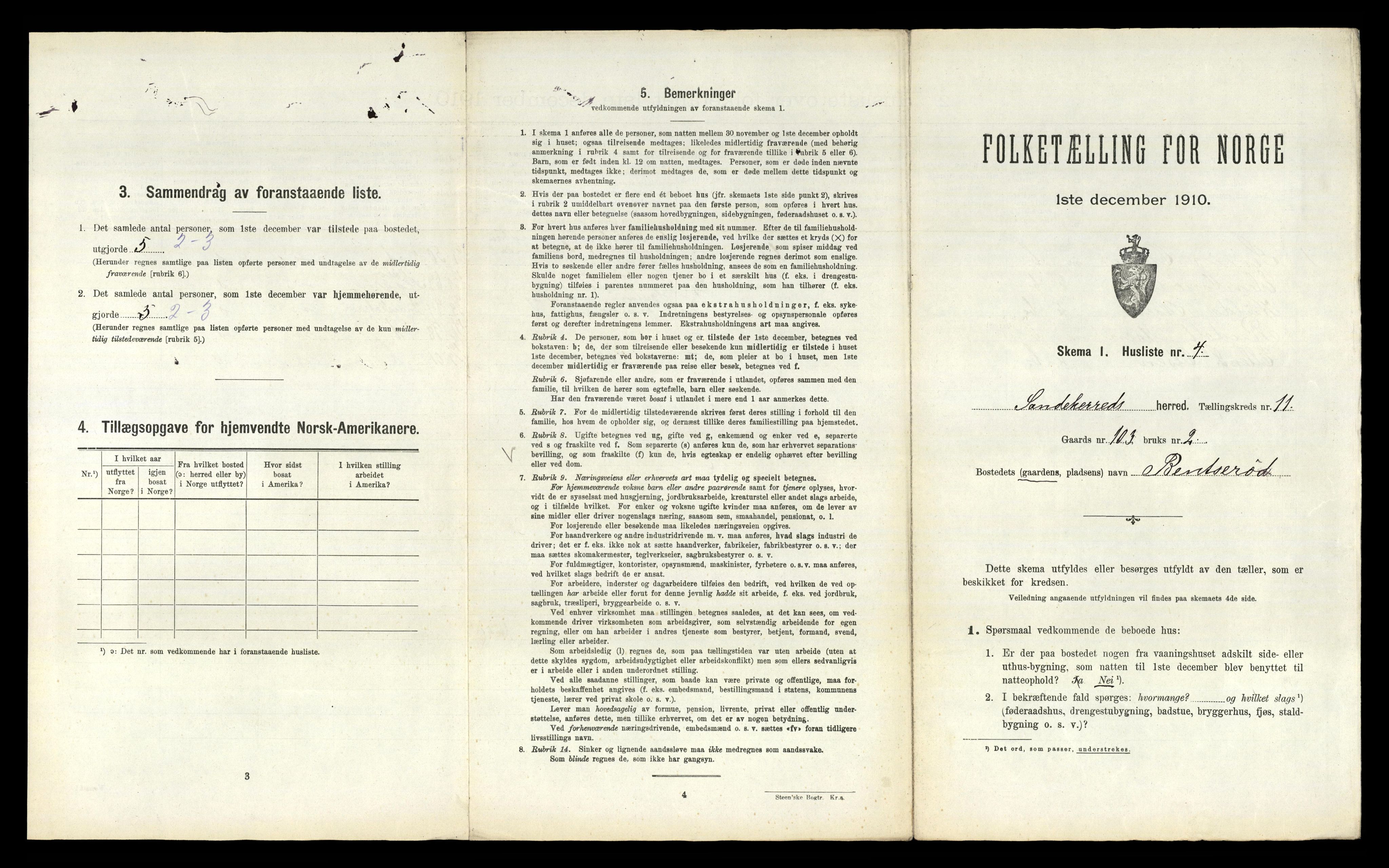 RA, Folketelling 1910 for 0724 Sandeherred herred, 1910, s. 2309