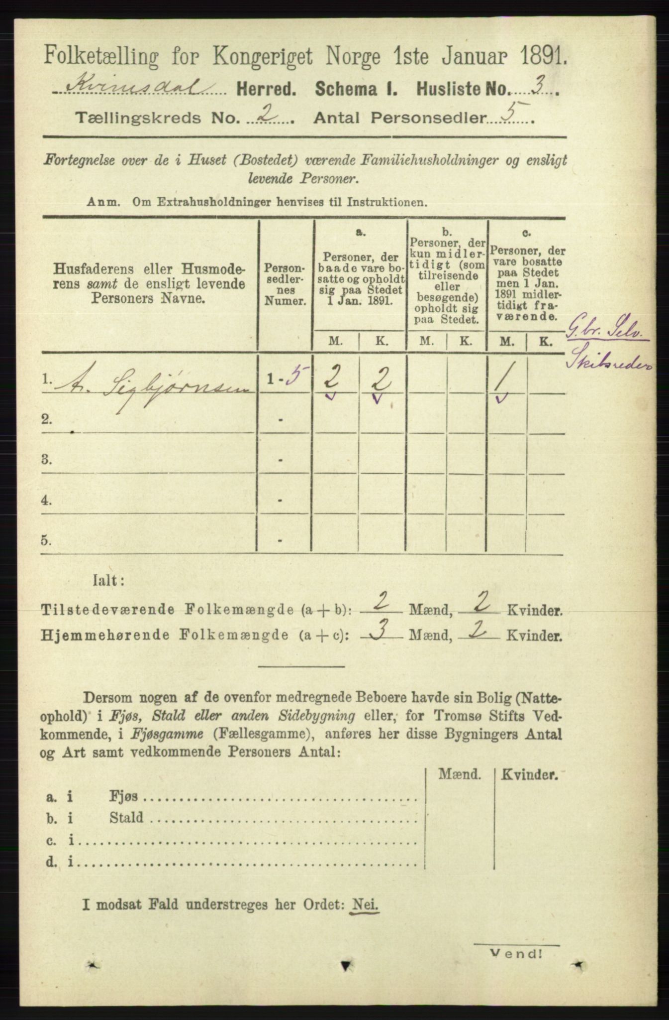 RA, Folketelling 1891 for 1037 Kvinesdal herred, 1891, s. 259