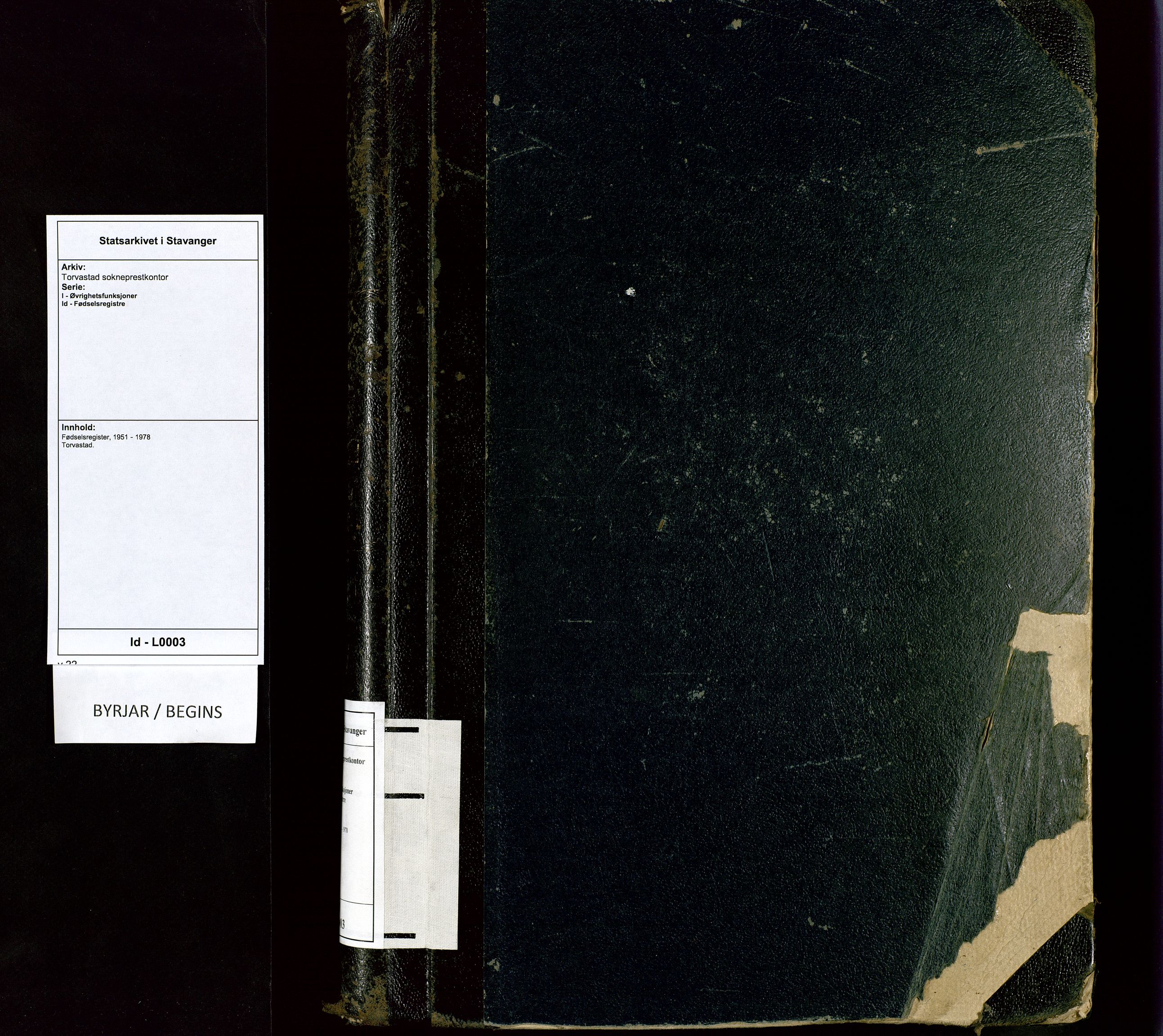 Torvastad sokneprestkontor, AV/SAST-A -101857/I/Id/L0003: Fødselsregister nr. 3, 1951-1978