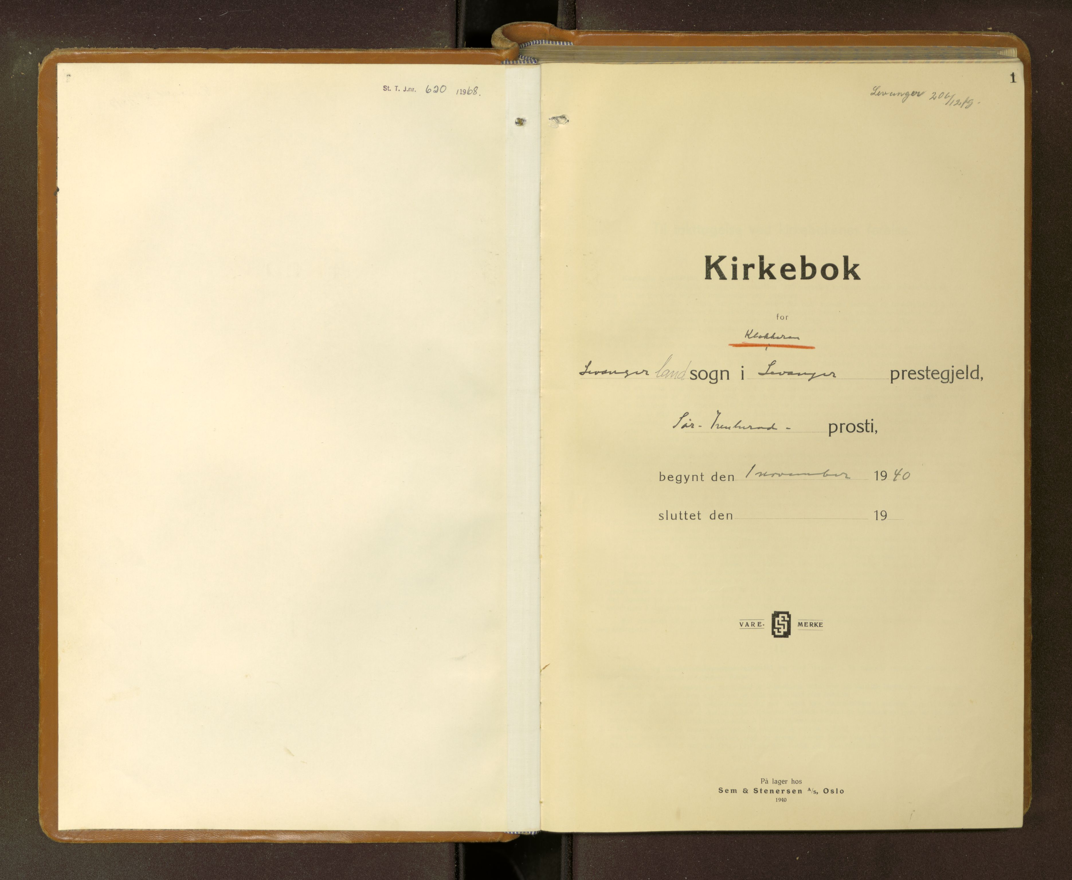 Ministerialprotokoller, klokkerbøker og fødselsregistre - Nord-Trøndelag, AV/SAT-A-1458/721/L0210: Klokkerbok nr. 721---, 1937-1954, s. 1