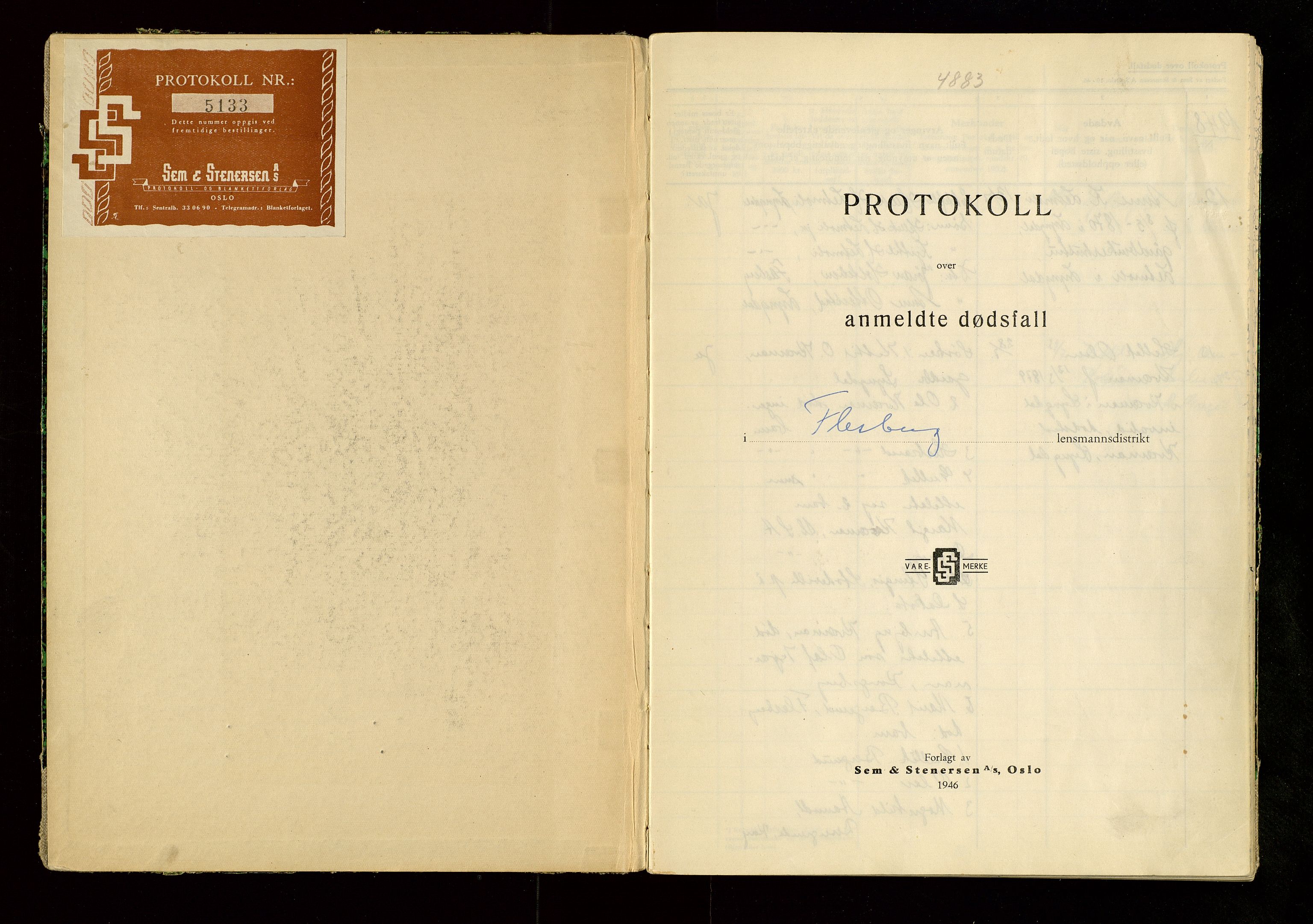 Flesberg lensmannskontor, AV/SAKO-A-508/H/Ha/Haa/L0003: Dødsfallsprotokoll, 1948-1959