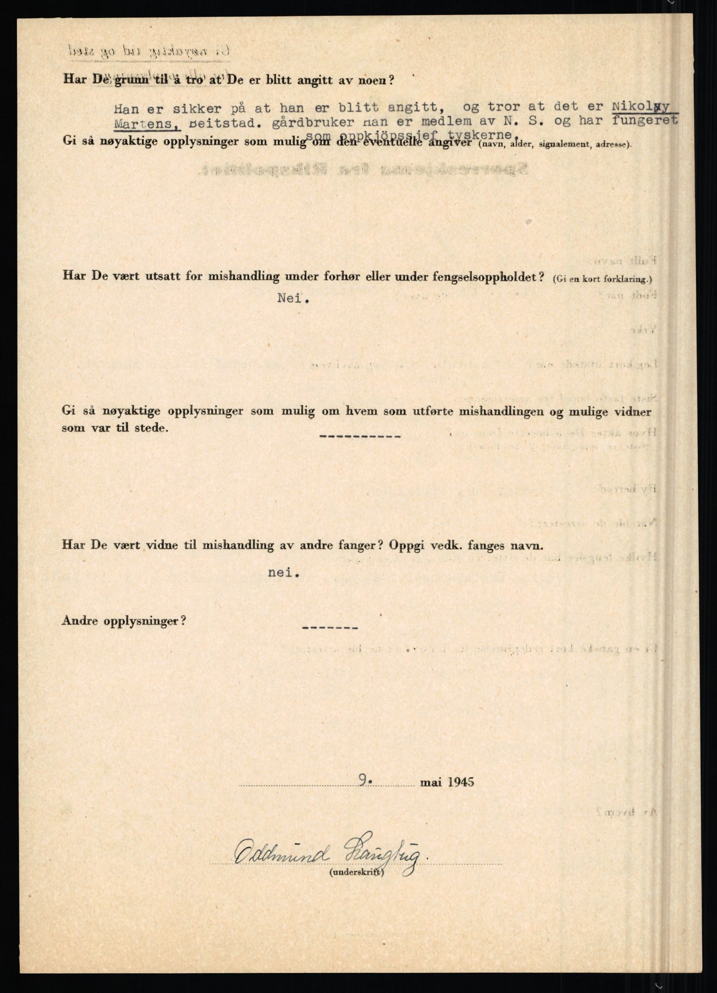 Rikspolitisjefen, AV/RA-S-1560/L/L0010: Kristianslund, Charles Ragnvald - Losvik, Einar, 1940-1945, s. 729