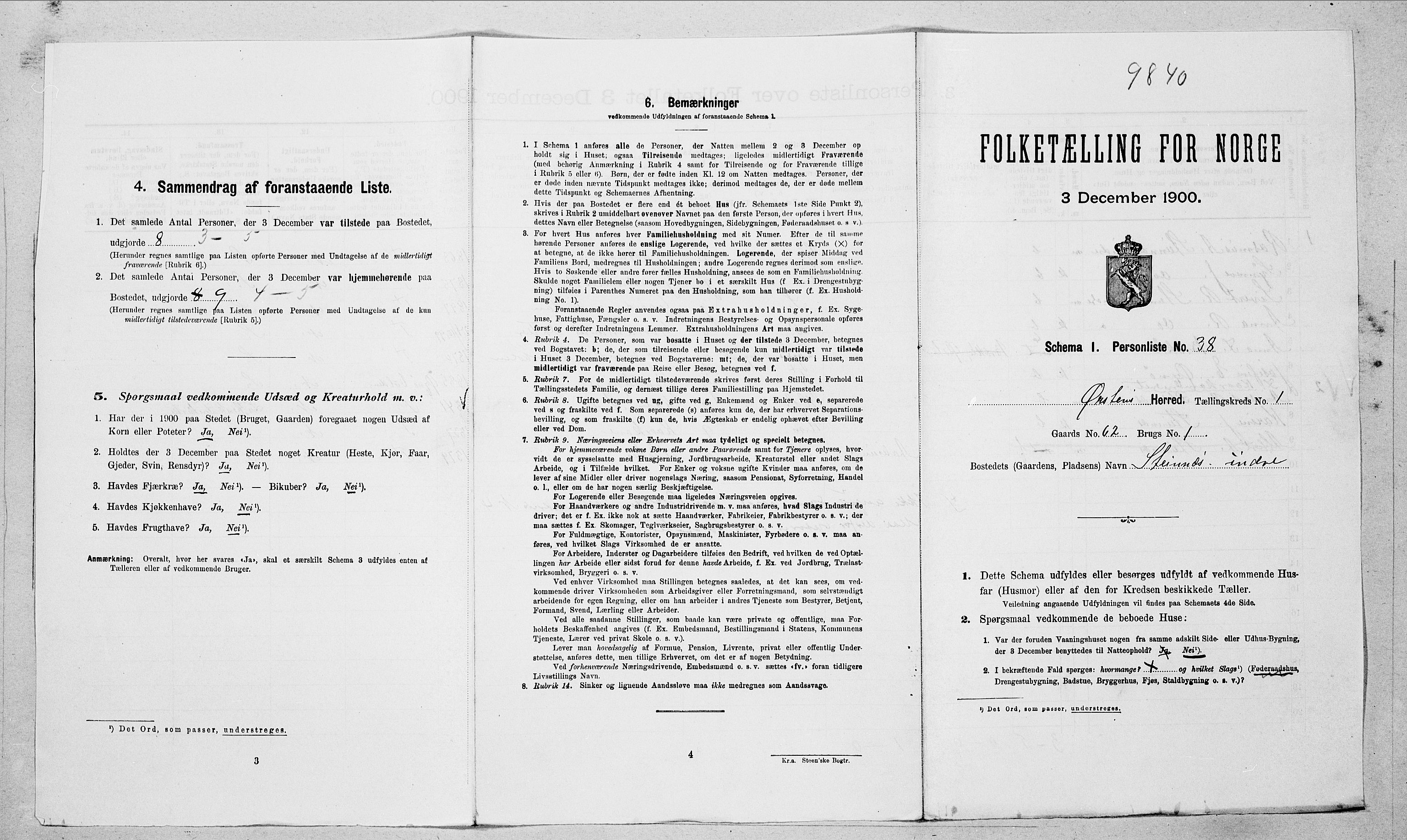 SAT, Folketelling 1900 for 1520 Ørsta herred, 1900, s. 128
