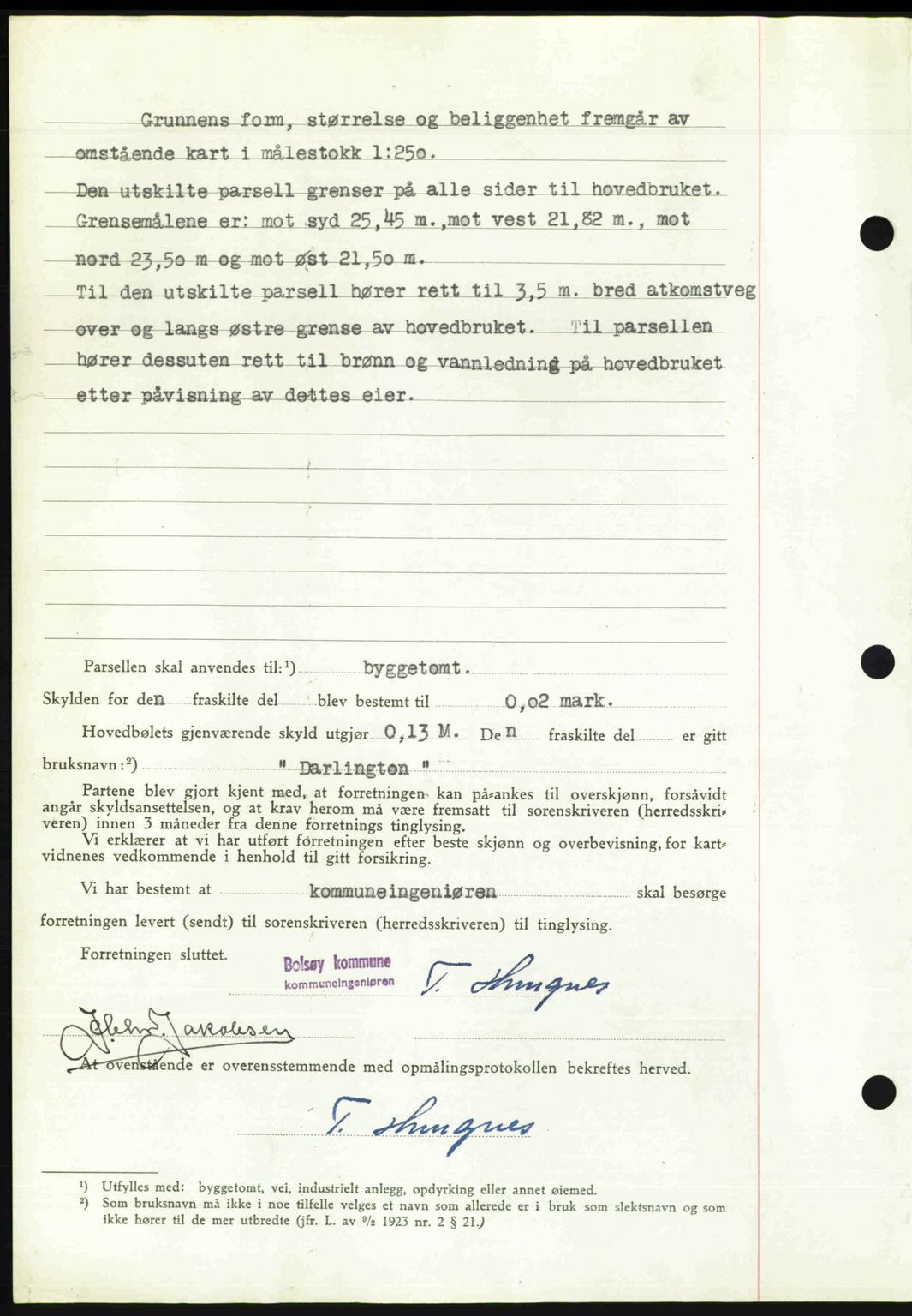 Romsdal sorenskriveri, AV/SAT-A-4149/1/2/2C: Pantebok nr. A23, 1947-1947, Dagboknr: 2019/1947