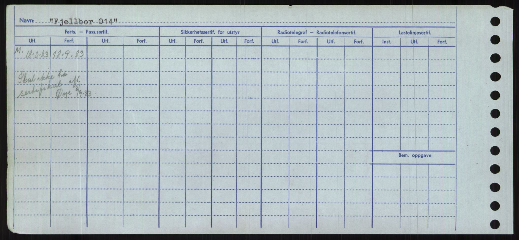 Sjøfartsdirektoratet med forløpere, Skipsmålingen, RA/S-1627/H/Hc/L0001: Lektere, A-Y, s. 192