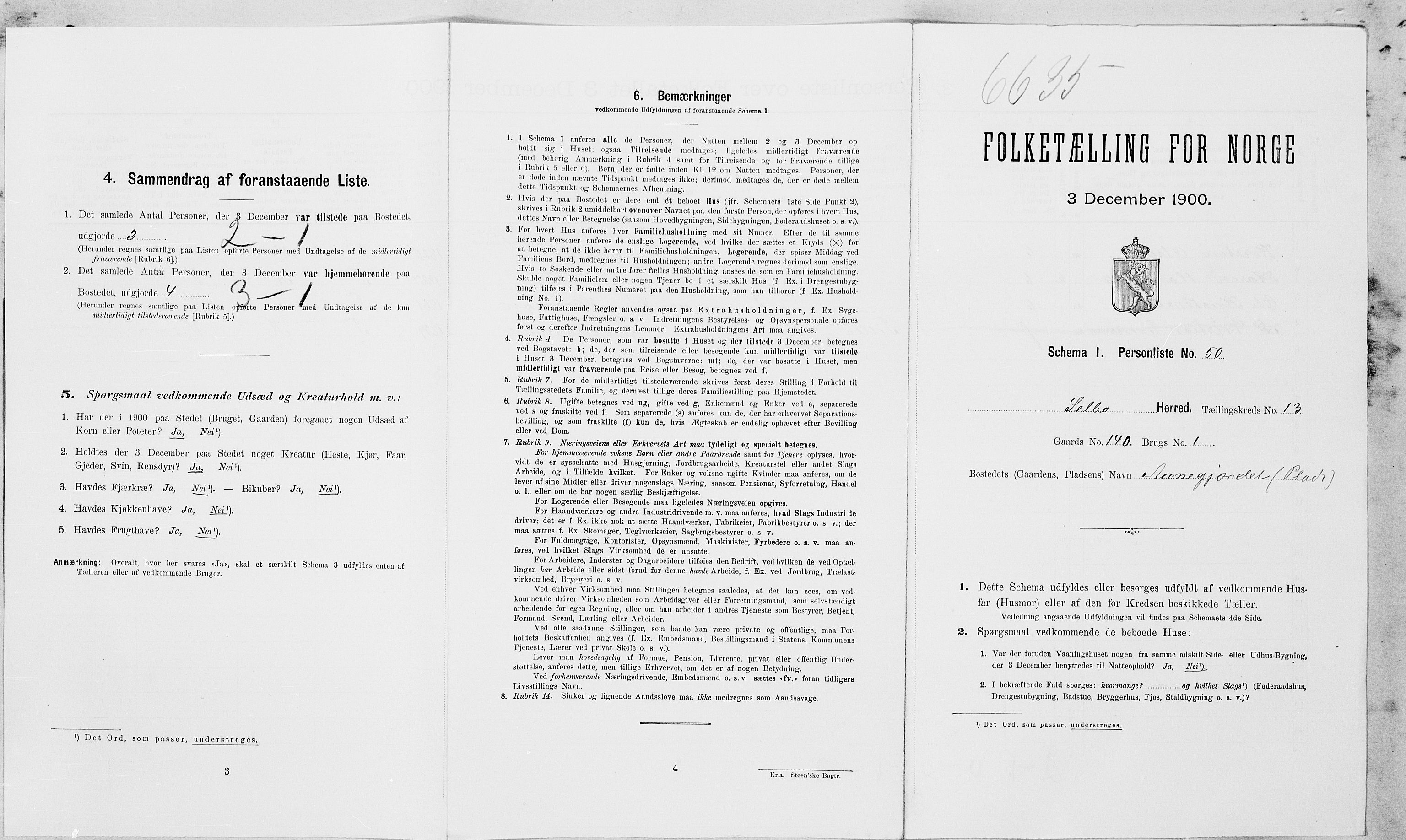 SAT, Folketelling 1900 for 1664 Selbu herred, 1900, s. 1392
