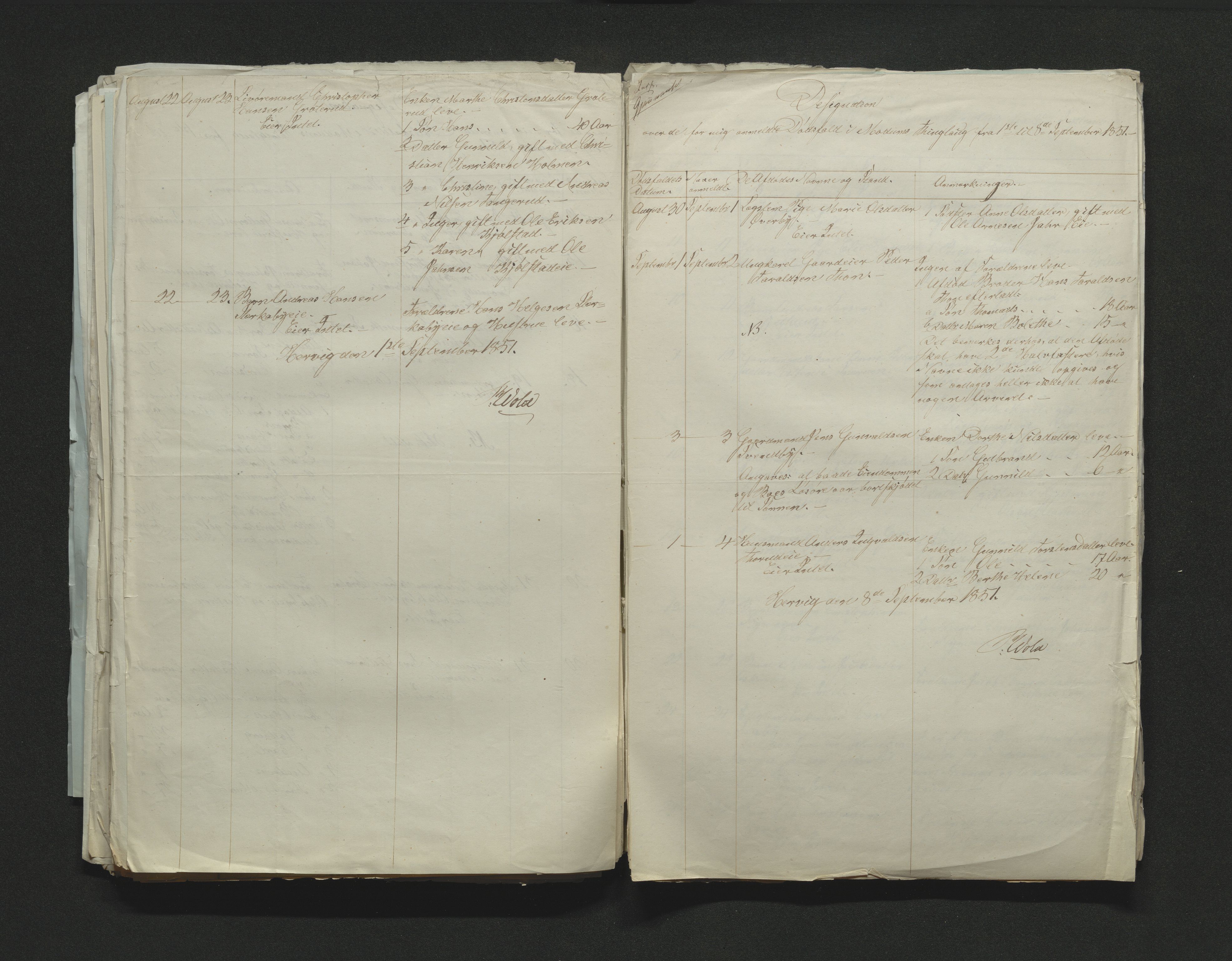 Eiker, Modum og Sigdal sorenskriveri, AV/SAKO-A-123/H/Ha/Hab/L0008: Dødsfallsmeldinger, 1850-1853