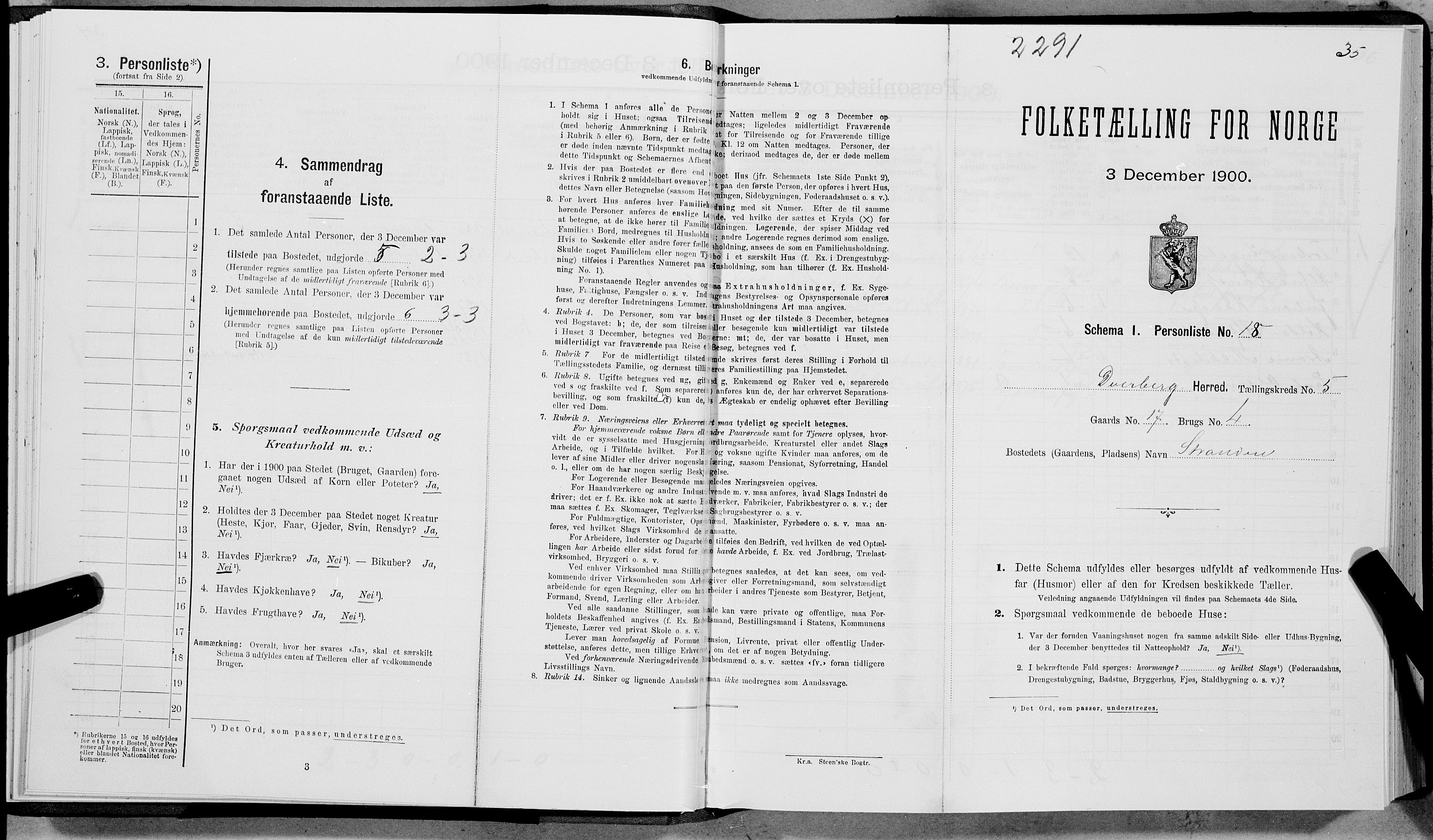 SAT, Folketelling 1900 for 1872 Dverberg herred, 1900, s. 415