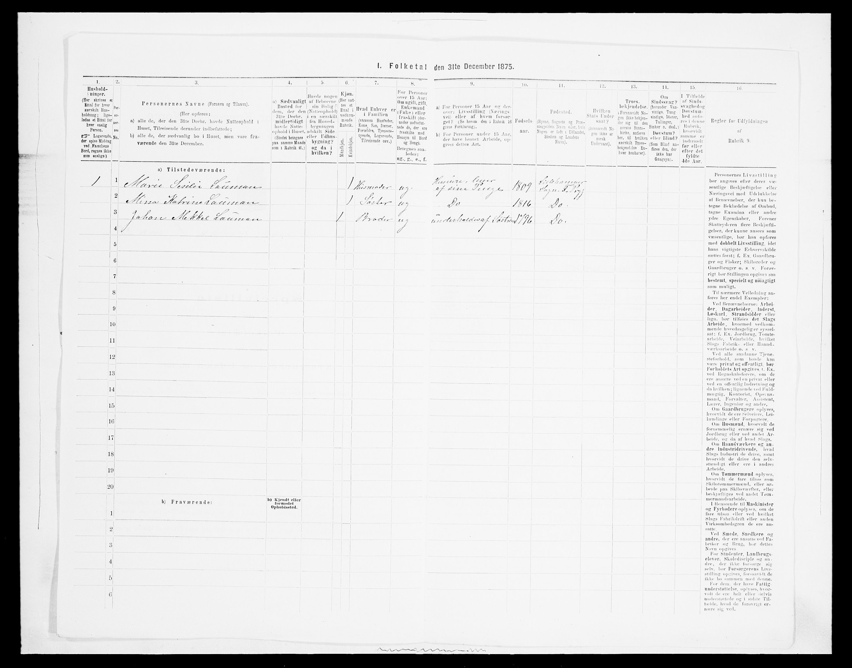 SAH, Folketelling 1875 for 0524L Fåberg prestegjeld, Fåberg sokn og Lillehammer landsokn, 1875, s. 274