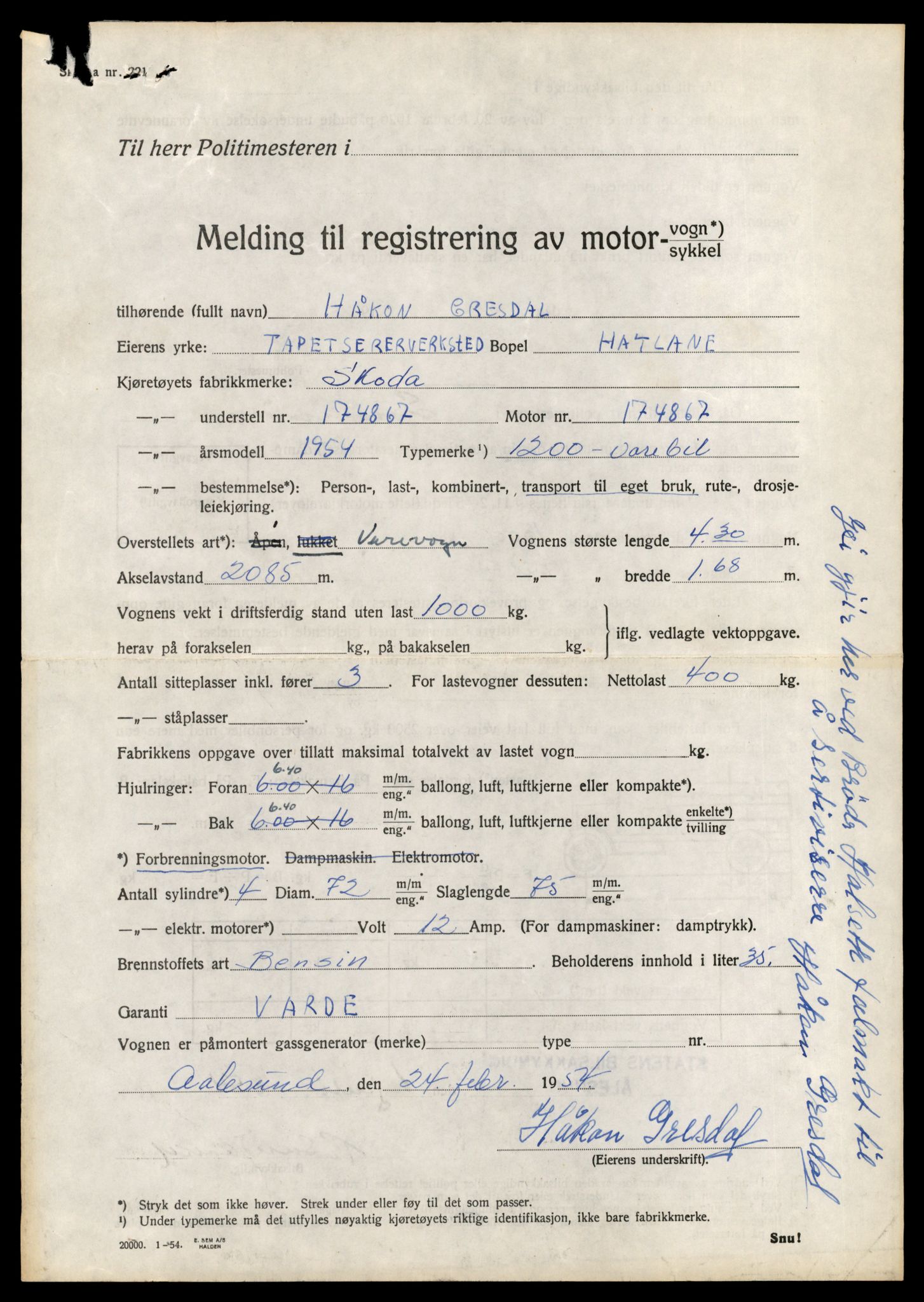 Møre og Romsdal vegkontor - Ålesund trafikkstasjon, AV/SAT-A-4099/F/Fe/L0035: Registreringskort for kjøretøy T 12653 - T 12829, 1927-1998, s. 385