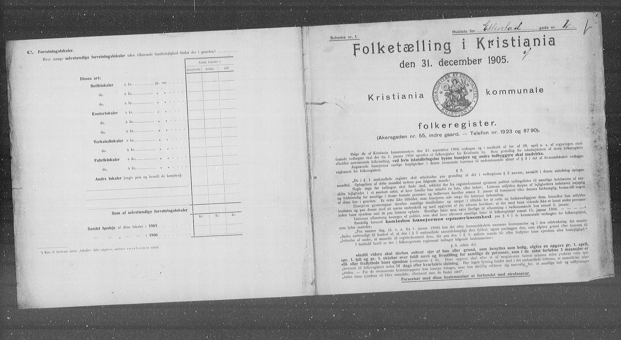 OBA, Kommunal folketelling 31.12.1905 for Kristiania kjøpstad, 1905, s. 11562