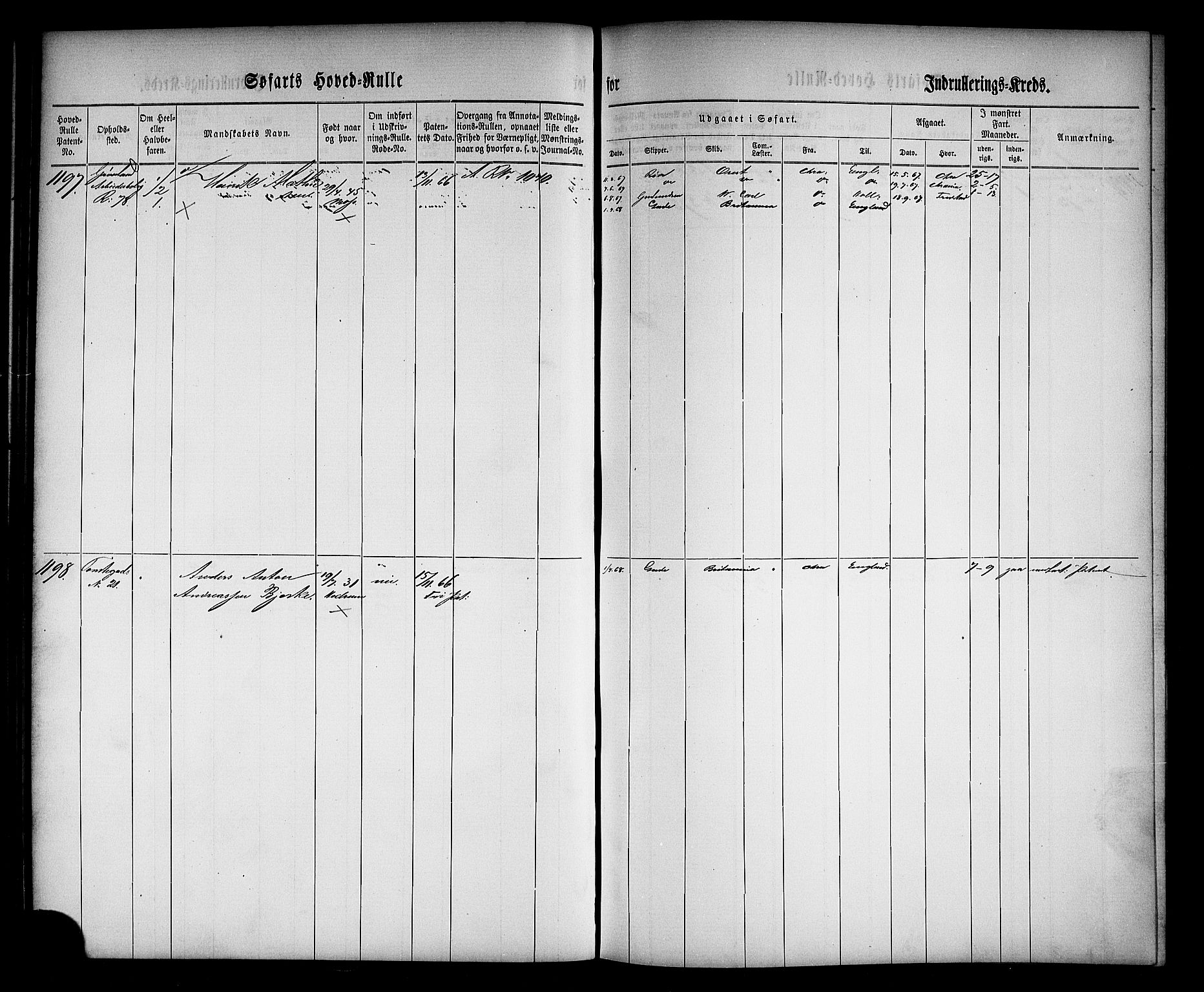 Oslo mønstringskontor, SAO/A-10569g/F/Fc/Fcb/L0002: Hovedrulle, 1864, s. 51