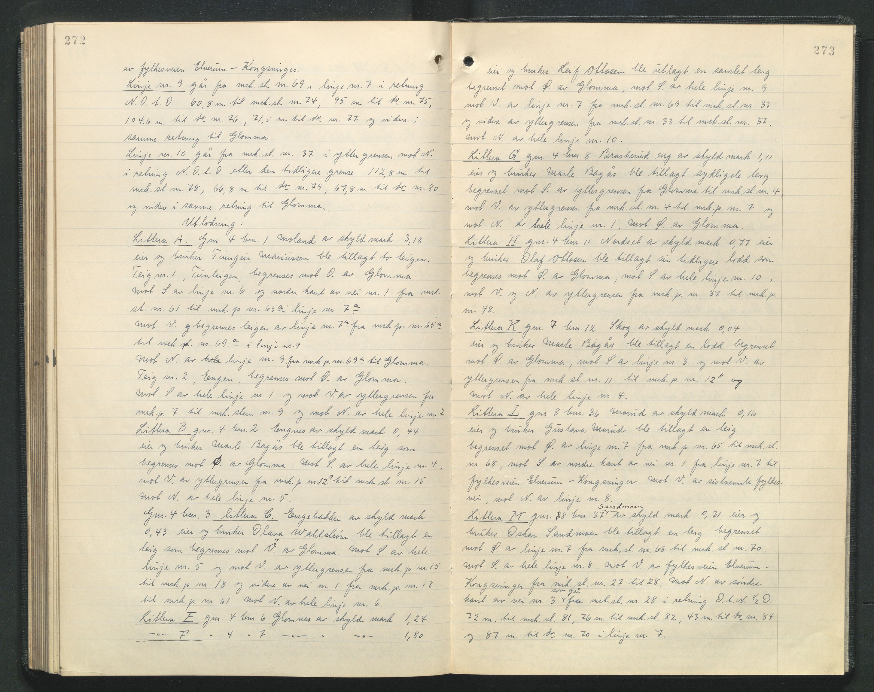 Hedmark og Østerdal jordskifterett, AV/SAH-JORDSKIFTEH-002/G/Ga/L0013/0002: Rettsbøker  / Rettsbok - IV, 1937-1945, s. 272-273