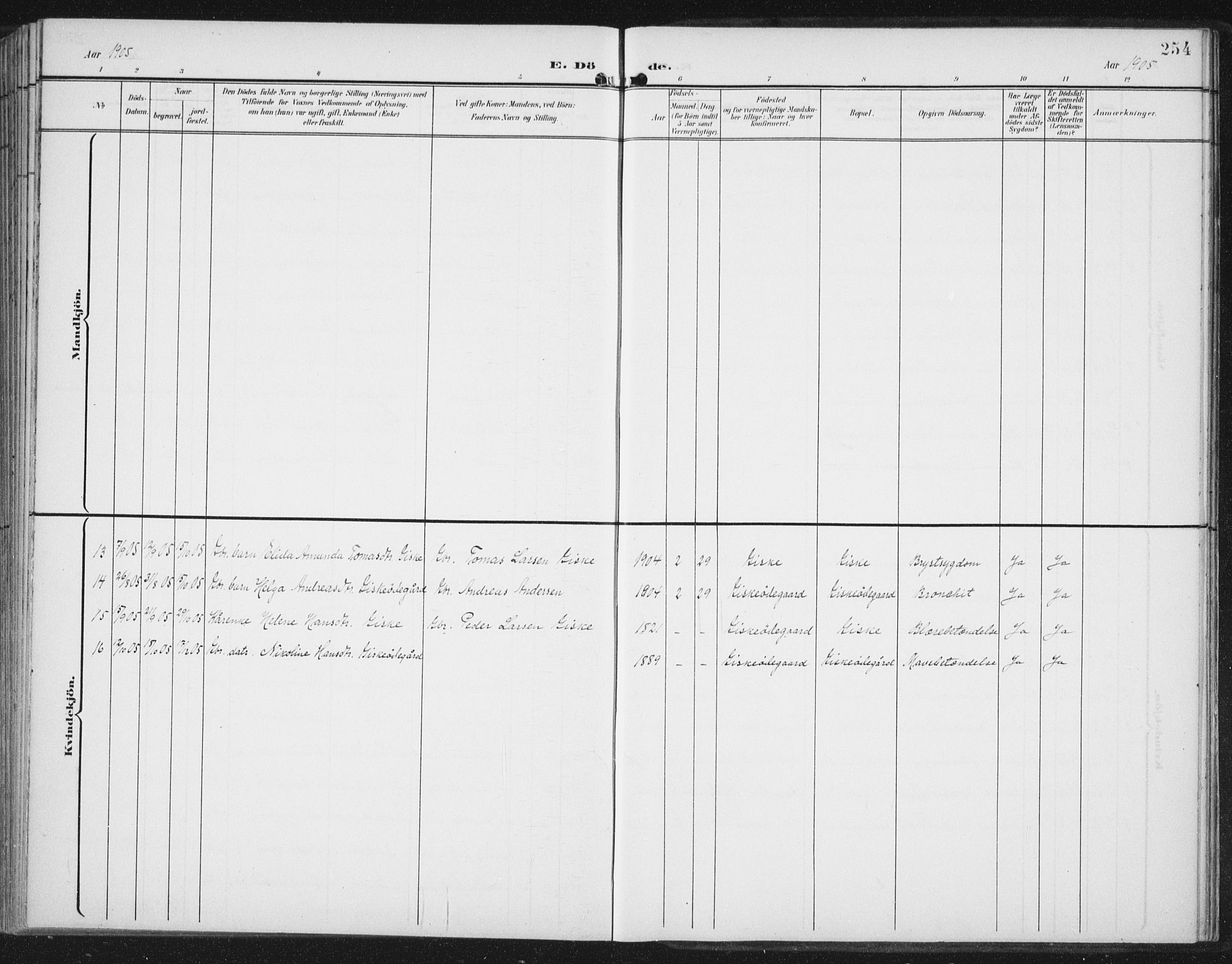 Ministerialprotokoller, klokkerbøker og fødselsregistre - Møre og Romsdal, AV/SAT-A-1454/534/L0489: Klokkerbok nr. 534C01, 1899-1941, s. 254