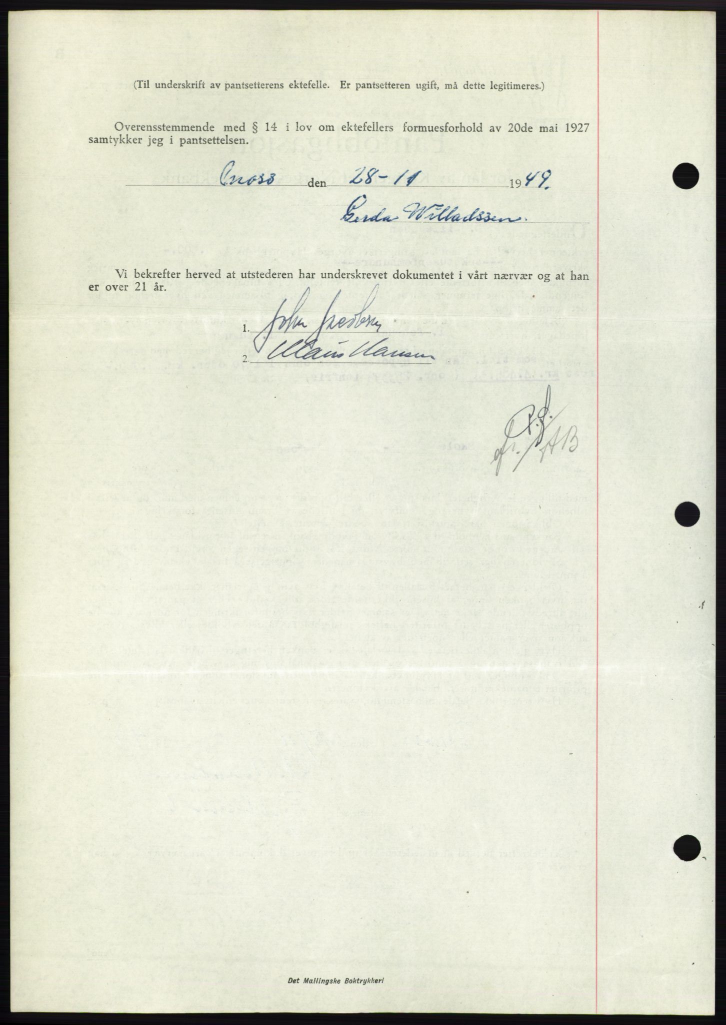 Moss sorenskriveri, SAO/A-10168: Pantebok nr. B23, 1949-1950, Dagboknr: 134/1950