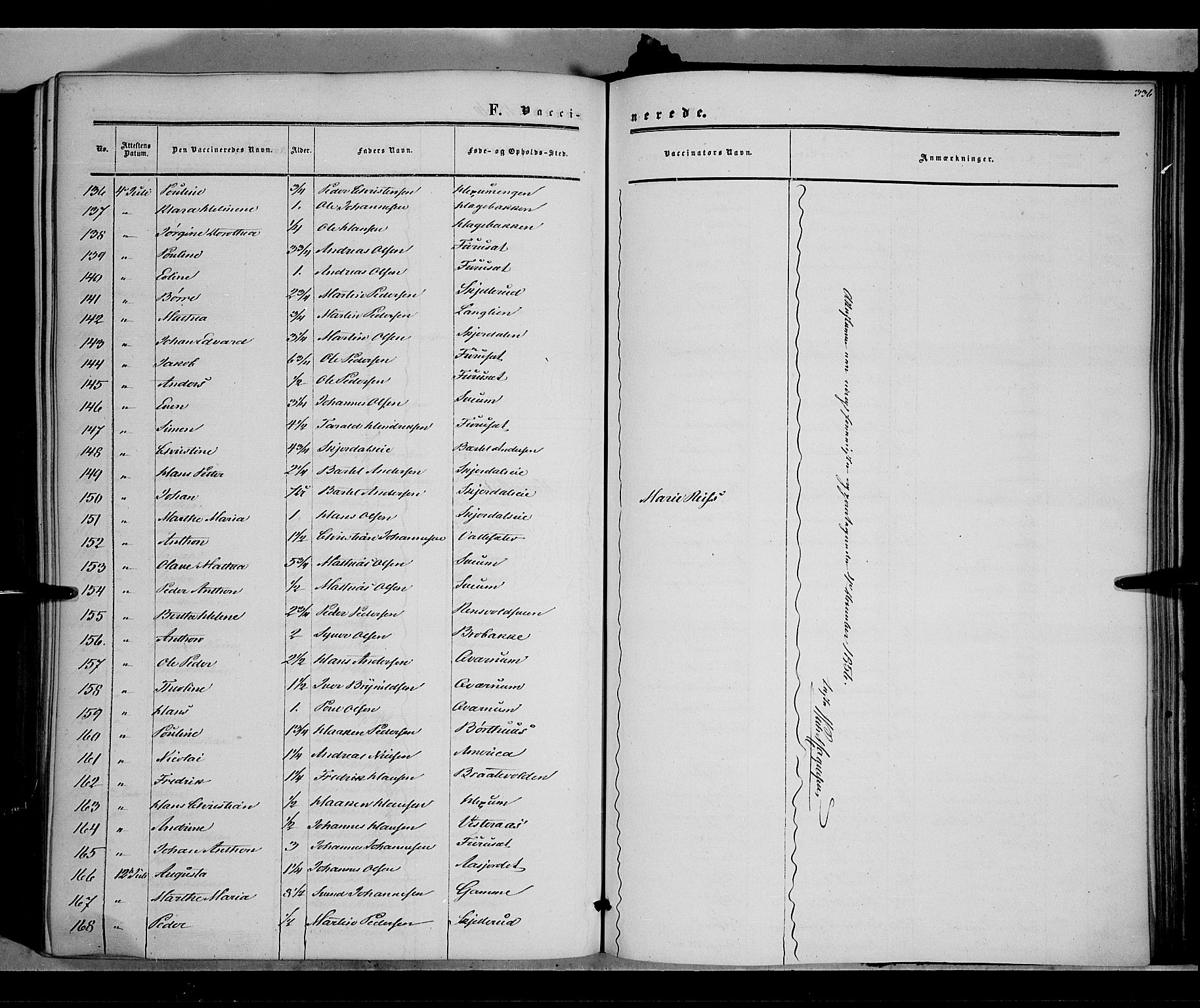 Vestre Toten prestekontor, SAH/PREST-108/H/Ha/Haa/L0006: Ministerialbok nr. 6, 1856-1861, s. 336