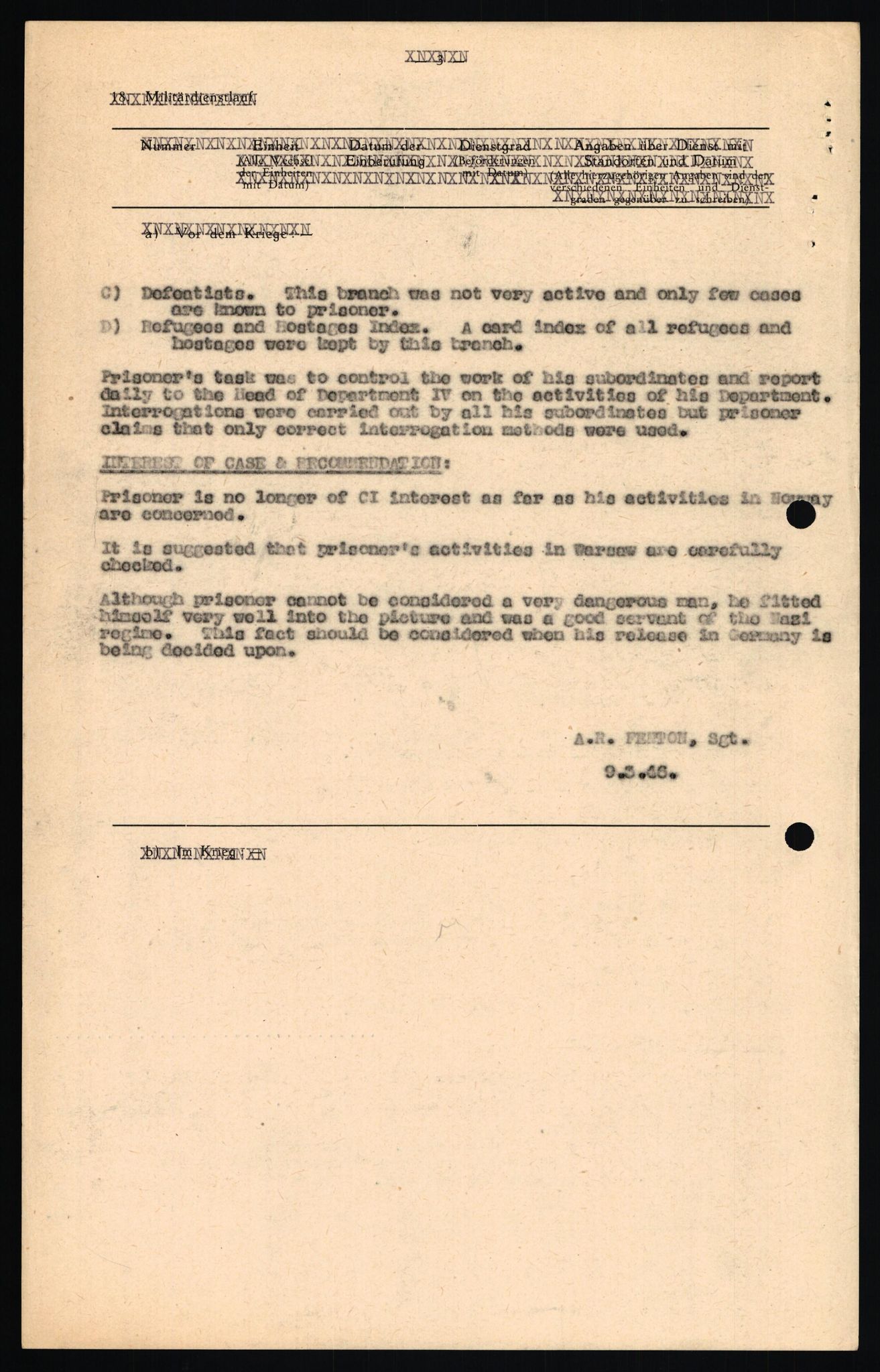 Forsvaret, Forsvarets overkommando II, AV/RA-RAFA-3915/D/Db/L0012: CI Questionaires. Tyske okkupasjonsstyrker i Norge. Tyskere., 1945-1946, s. 509