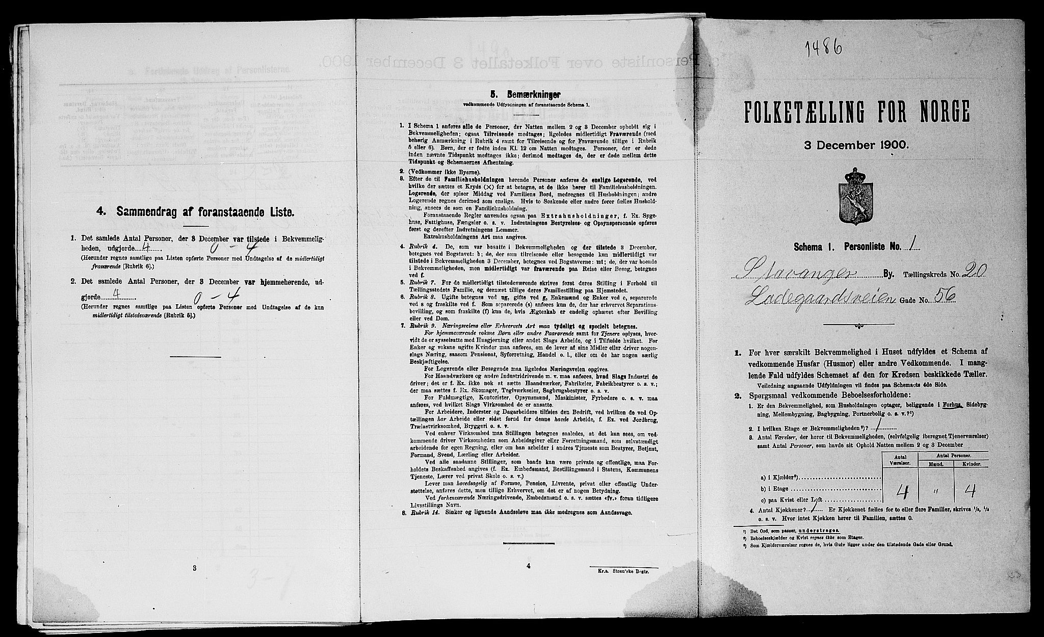 SAST, Folketelling 1900 for 1103 Stavanger kjøpstad, 1900, s. 7864