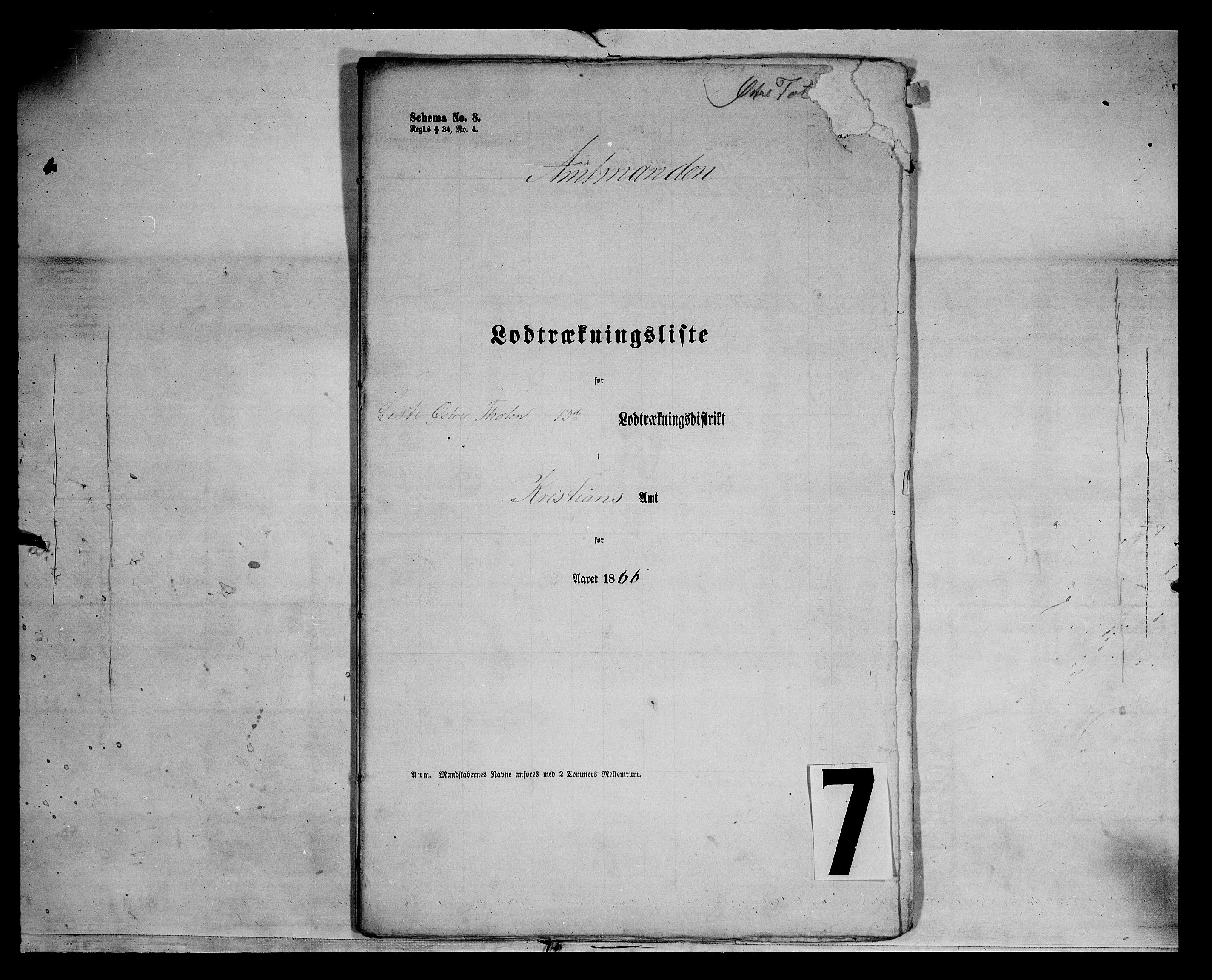 Fylkesmannen i Oppland, SAH/FYO-002/1/K/Kg/L1168: Østre og Vestre Toten, 1871-1879, s. 8048