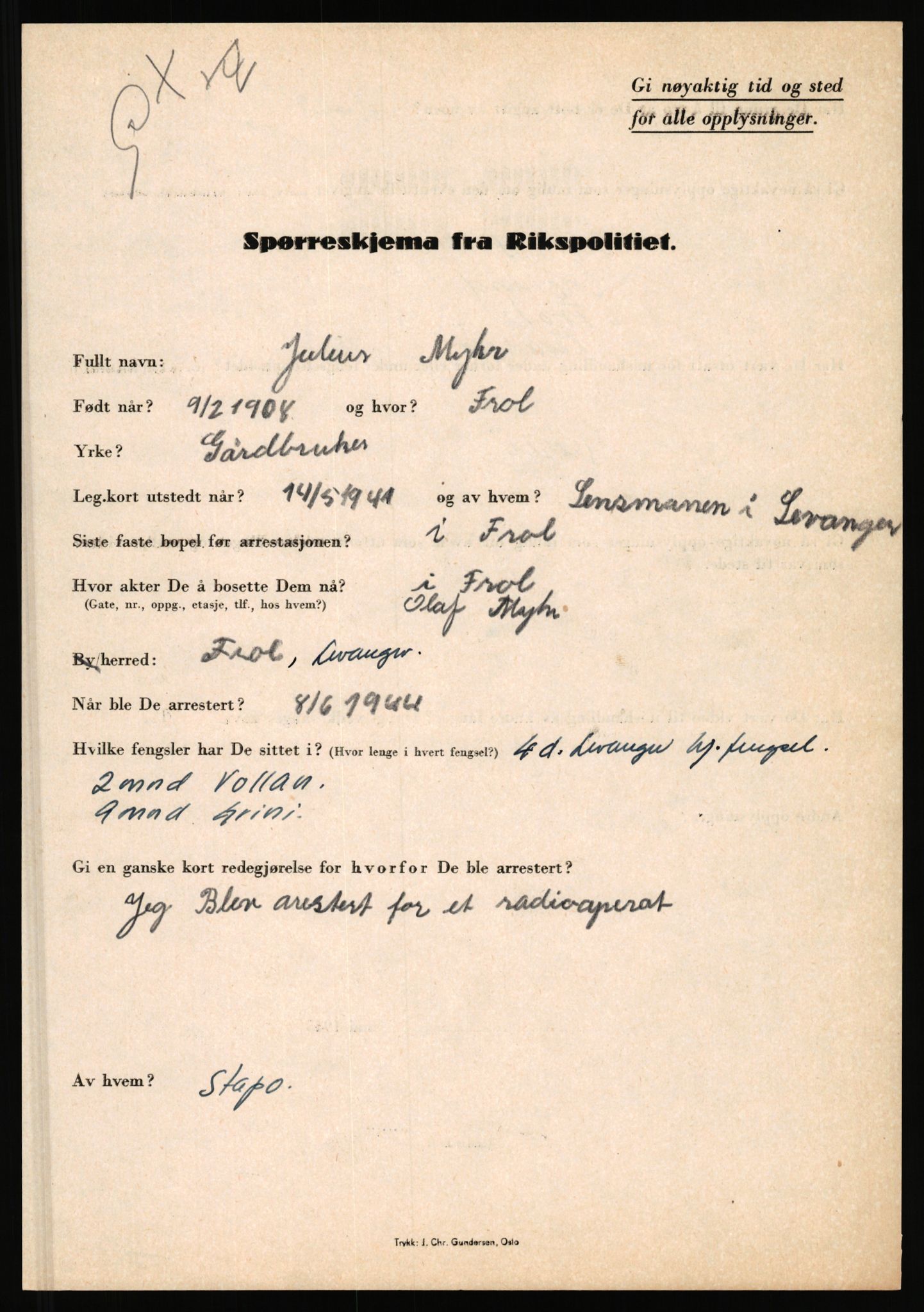 Rikspolitisjefen, AV/RA-S-1560/L/L0012: Mogensen, Øivind - Noraas, Lars, 1940-1945, s. 210