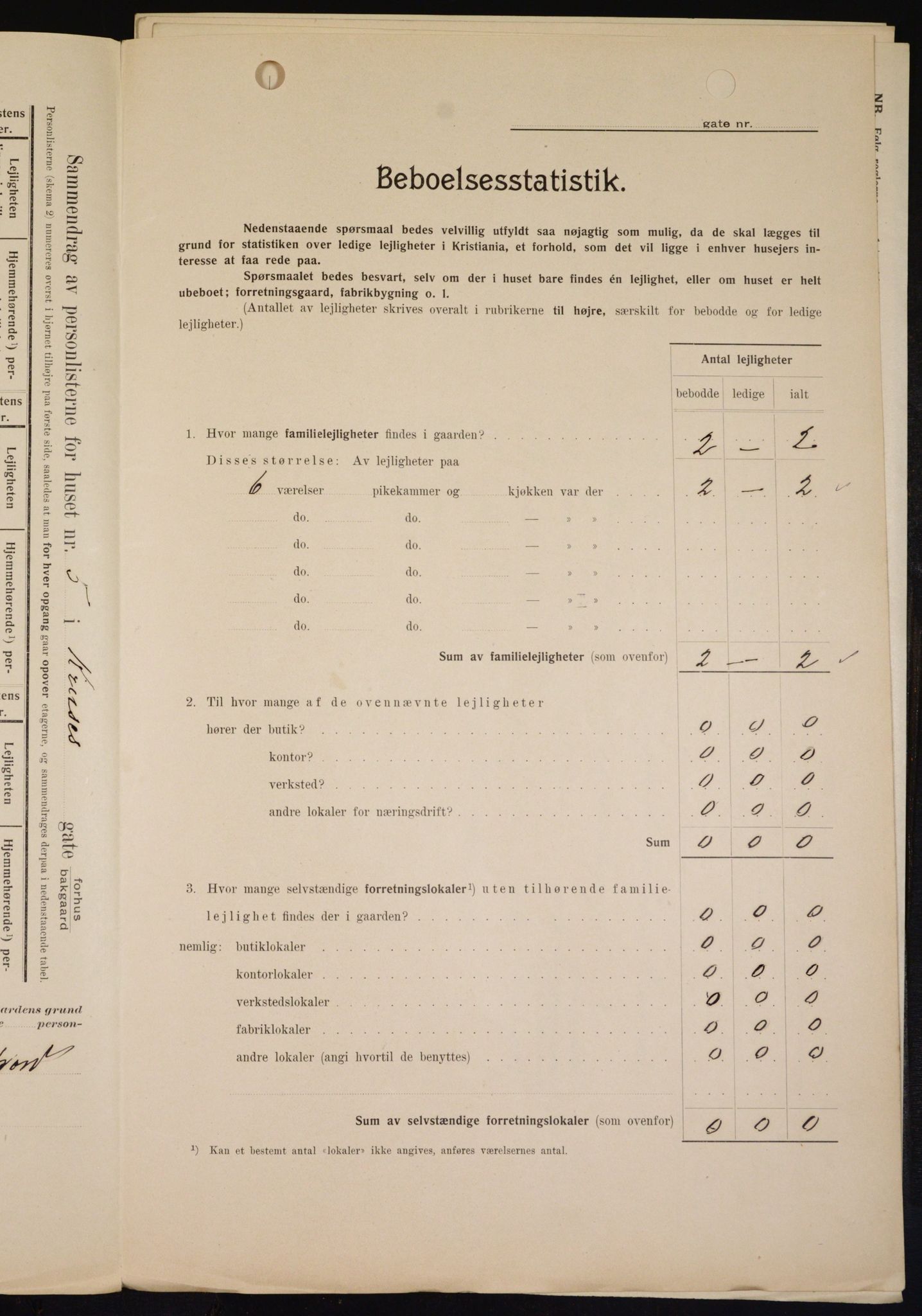 OBA, Kommunal folketelling 1.2.1909 for Kristiania kjøpstad, 1909, s. 50414