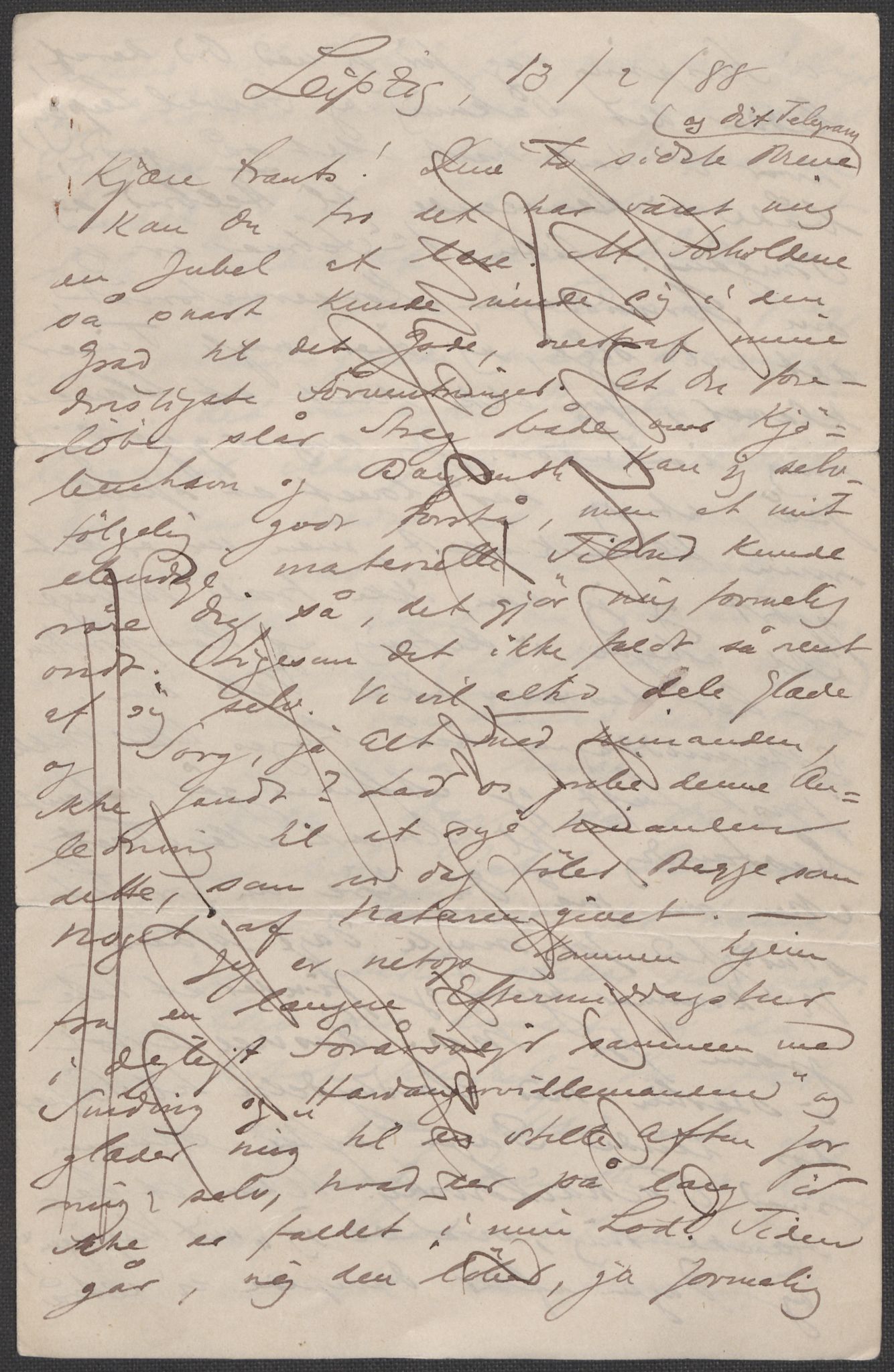 Beyer, Frants, RA/PA-0132/F/L0001: Brev fra Edvard Grieg til Frantz Beyer og "En del optegnelser som kan tjene til kommentar til brevene" av Marie Beyer, 1872-1907, s. 257