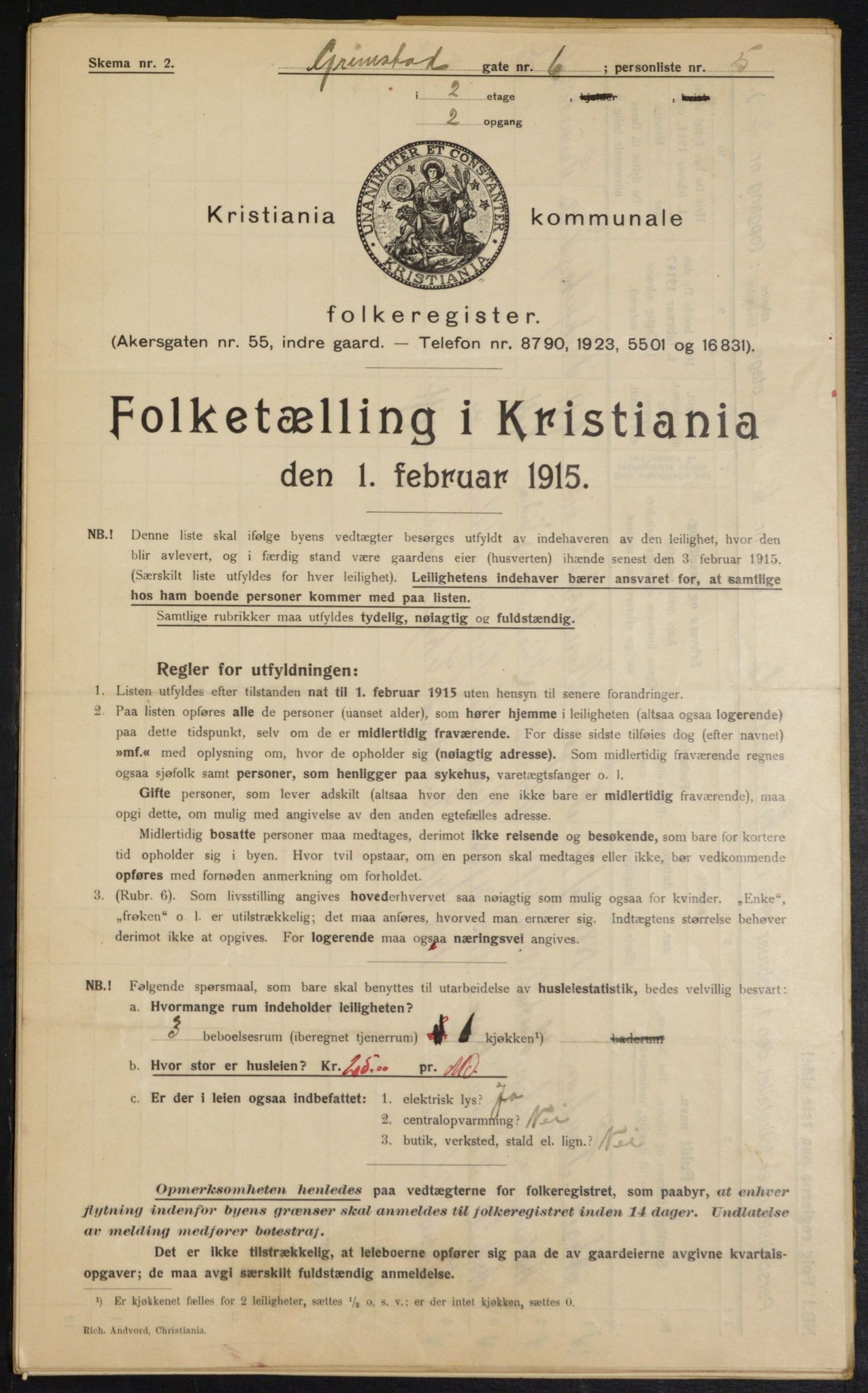 OBA, Kommunal folketelling 1.2.1915 for Kristiania, 1915, s. 29582