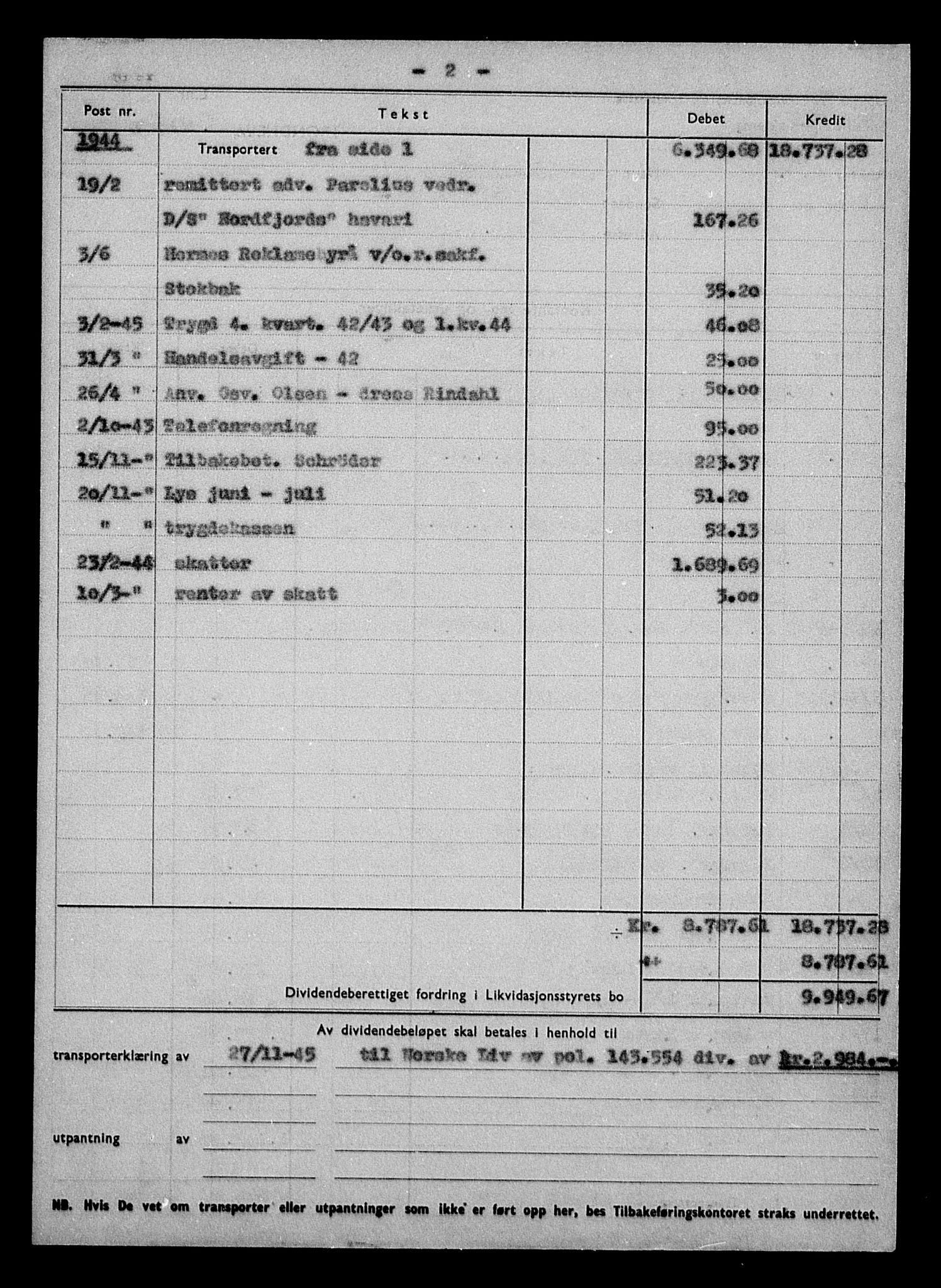 Justisdepartementet, Tilbakeføringskontoret for inndratte formuer, AV/RA-S-1564/H/Hc/Hca/L0896: --, 1945-1947, s. 486