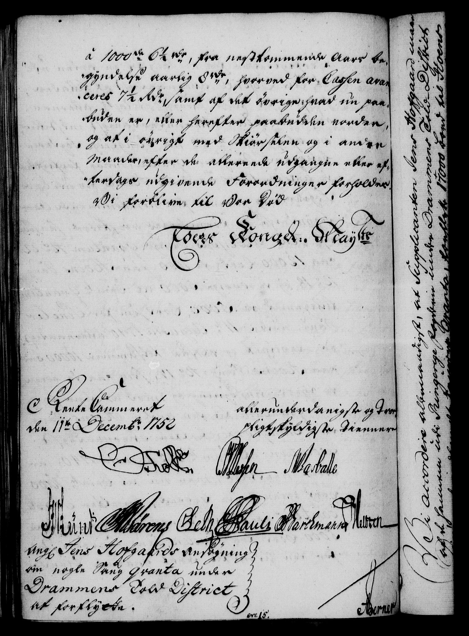 Rentekammeret, Kammerkanselliet, RA/EA-3111/G/Gf/Gfa/L0034: Norsk relasjons- og resolusjonsprotokoll (merket RK 52.34), 1752, s. 739