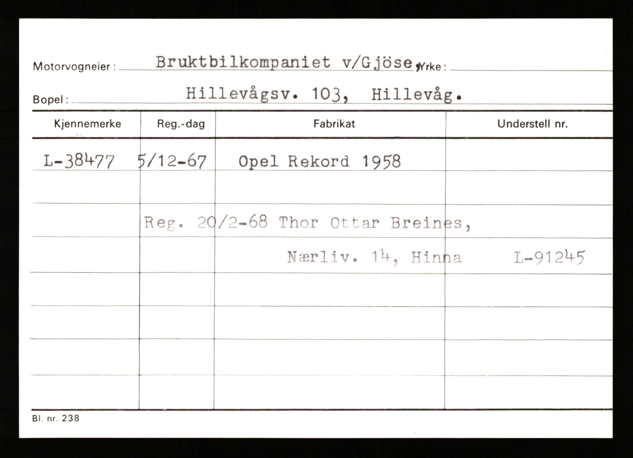 Stavanger trafikkstasjon, SAST/A-101942/0/G/L0006: Registreringsnummer: 34250 - 49007, 1930-1971, s. 1123