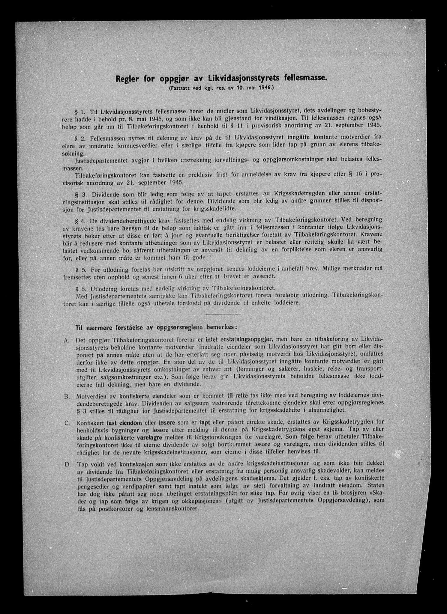 Justisdepartementet, Tilbakeføringskontoret for inndratte formuer, AV/RA-S-1564/H/Hc/Hca/L0906: --, 1945-1947, s. 8