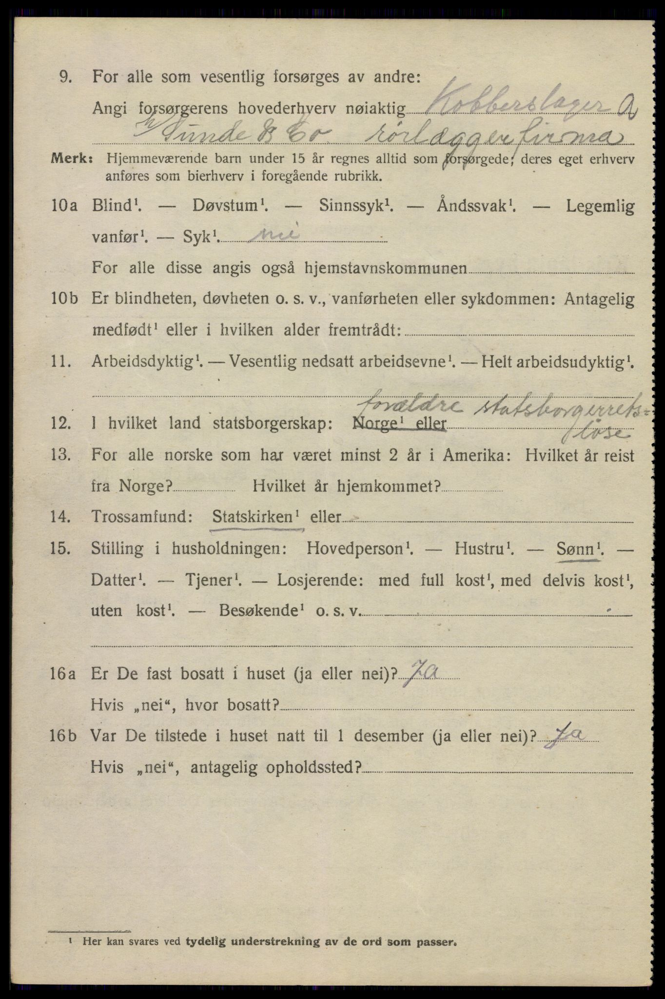 SAO, Folketelling 1920 for 0301 Kristiania kjøpstad, 1920, s. 560274