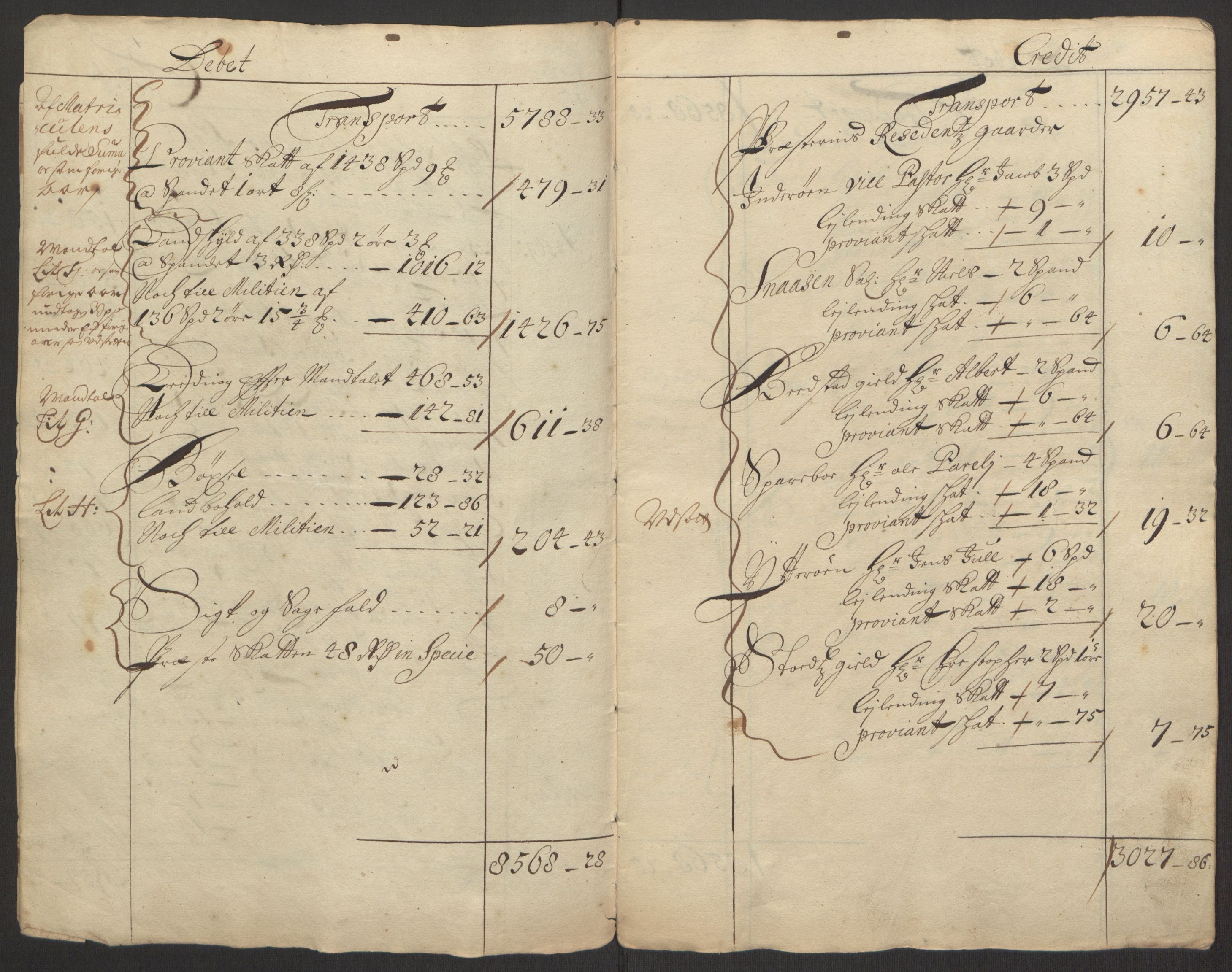 Rentekammeret inntil 1814, Reviderte regnskaper, Fogderegnskap, AV/RA-EA-4092/R63/L4309: Fogderegnskap Inderøy, 1695-1697, s. 6