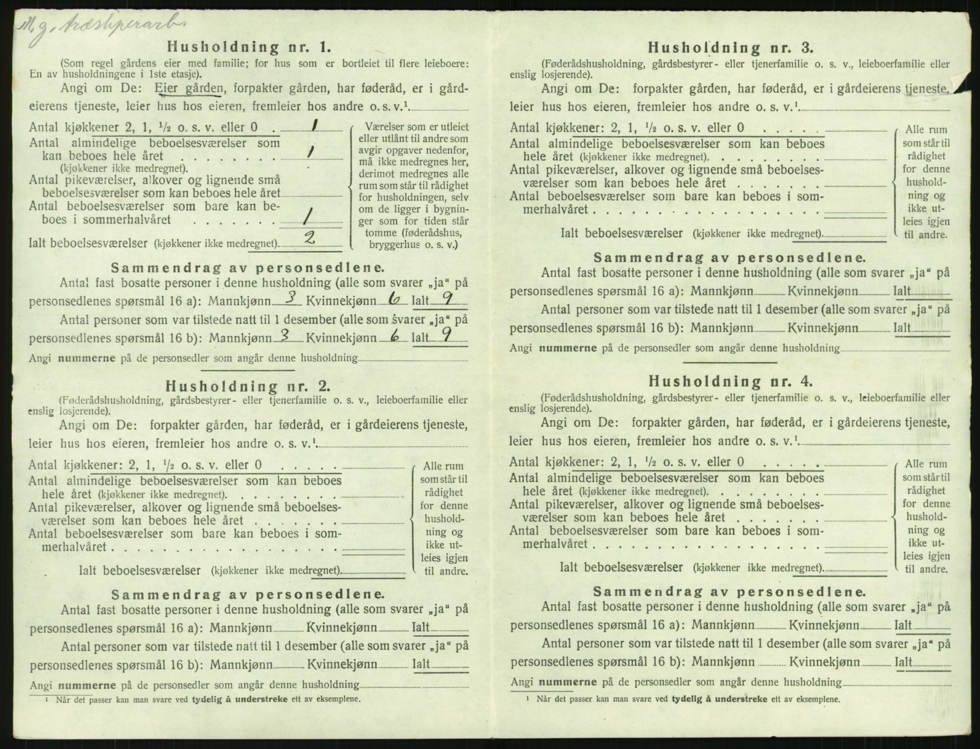 SAK, Folketelling 1920 for 0914 Holt herred, 1920, s. 485