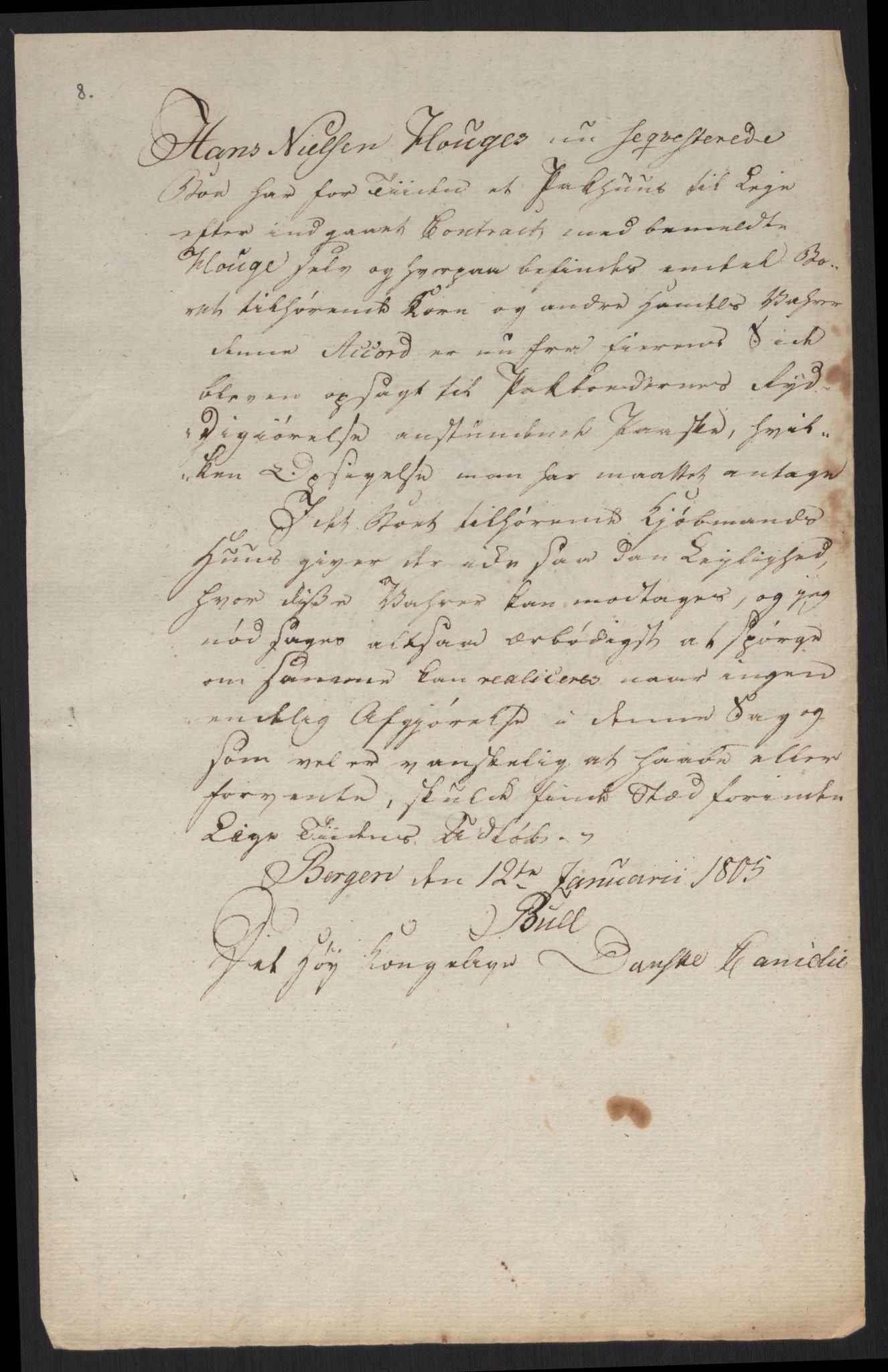 Justisdepartementet, Kommisjon i saken mot Hans Nielsen Hauge 1804, AV/RA-S-1151/D/L0001: Hans Nielsen Hauges sak, 1804-1813