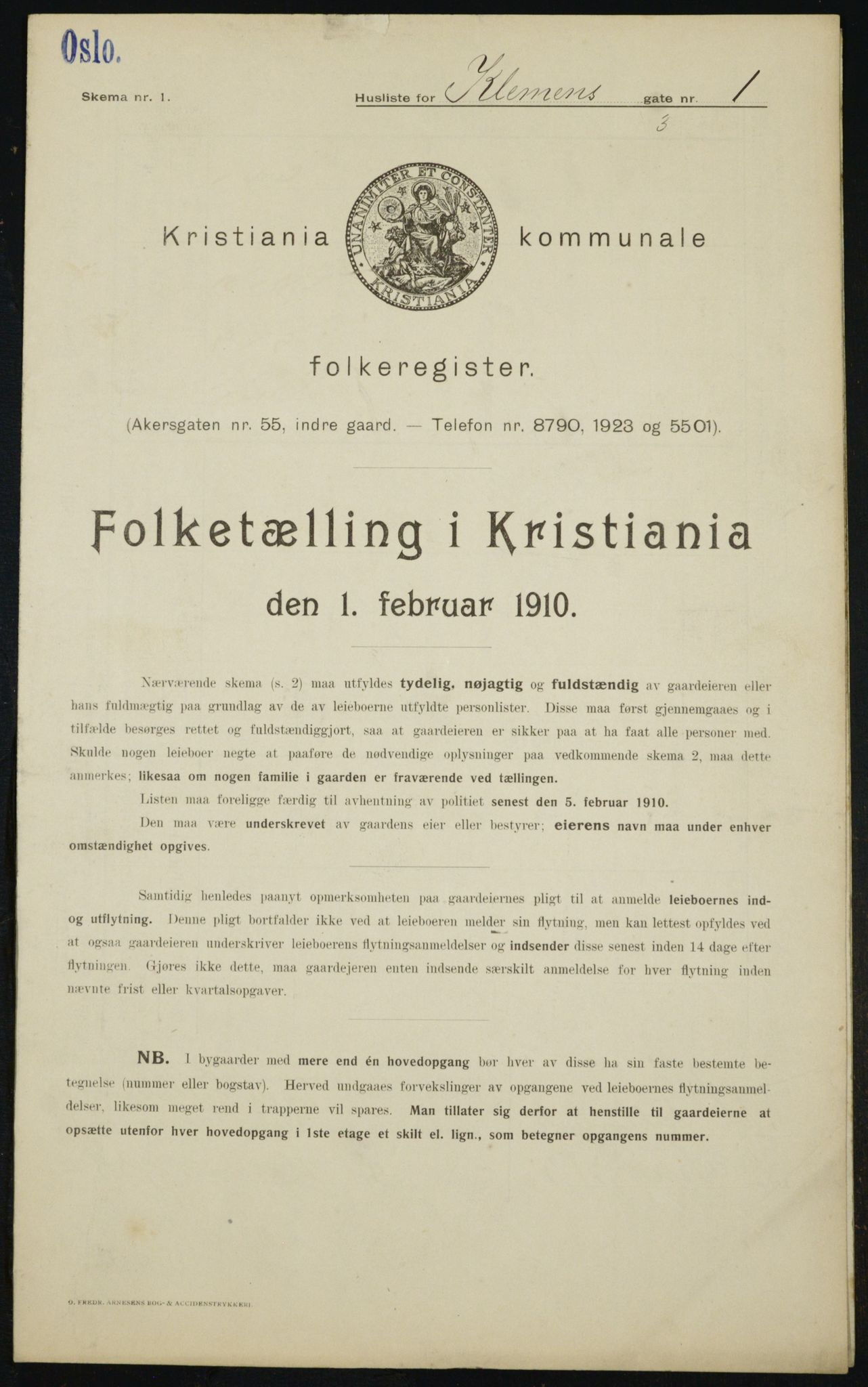 OBA, Kommunal folketelling 1.2.1910 for Kristiania, 1910, s. 12256
